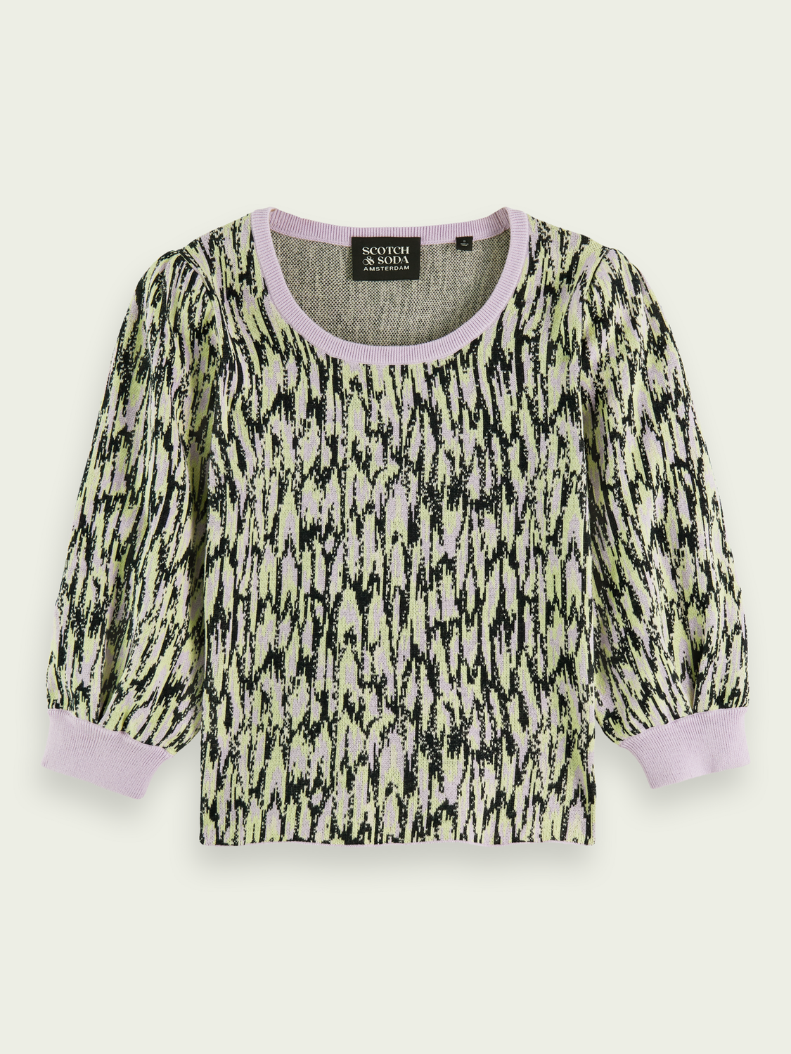 Jacquard Knit Organic Cotton Sweater | scotch & soda outlet