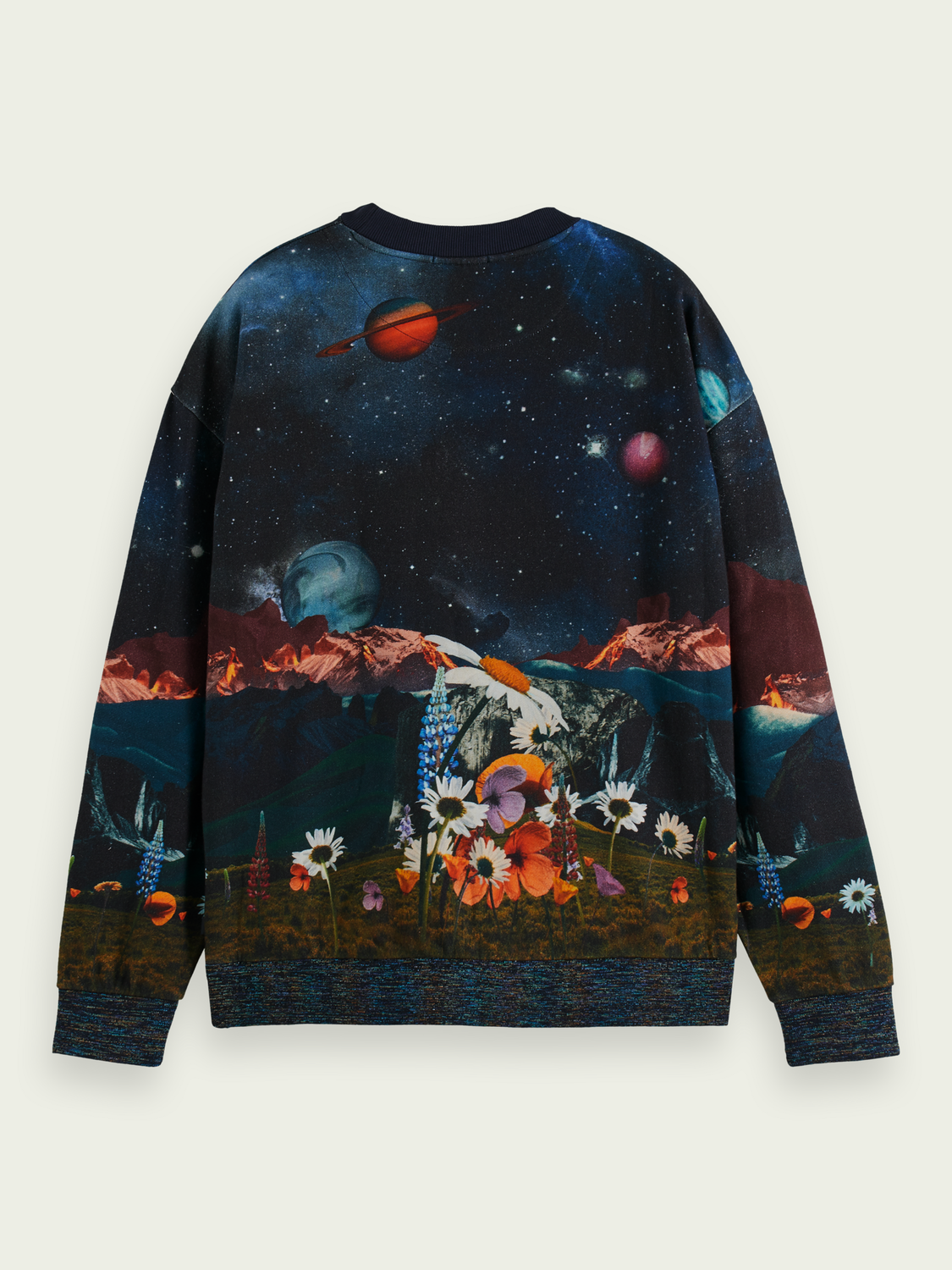 Printed Organic Cotton Felpa Sweatshirt | Scotch And Soda Outlet
