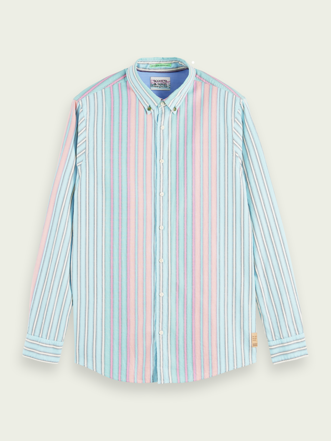 Regular-Fit Striped Organic Oxford Shirt | Scotch And Soda Outlet