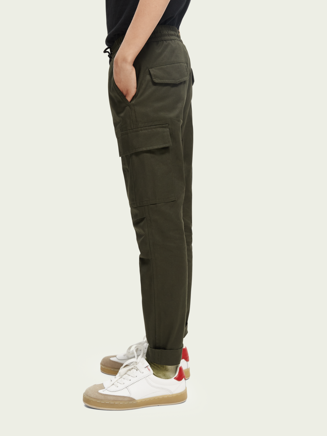 Loose Tapered-Fit Organic Cotton Cargo Trousers