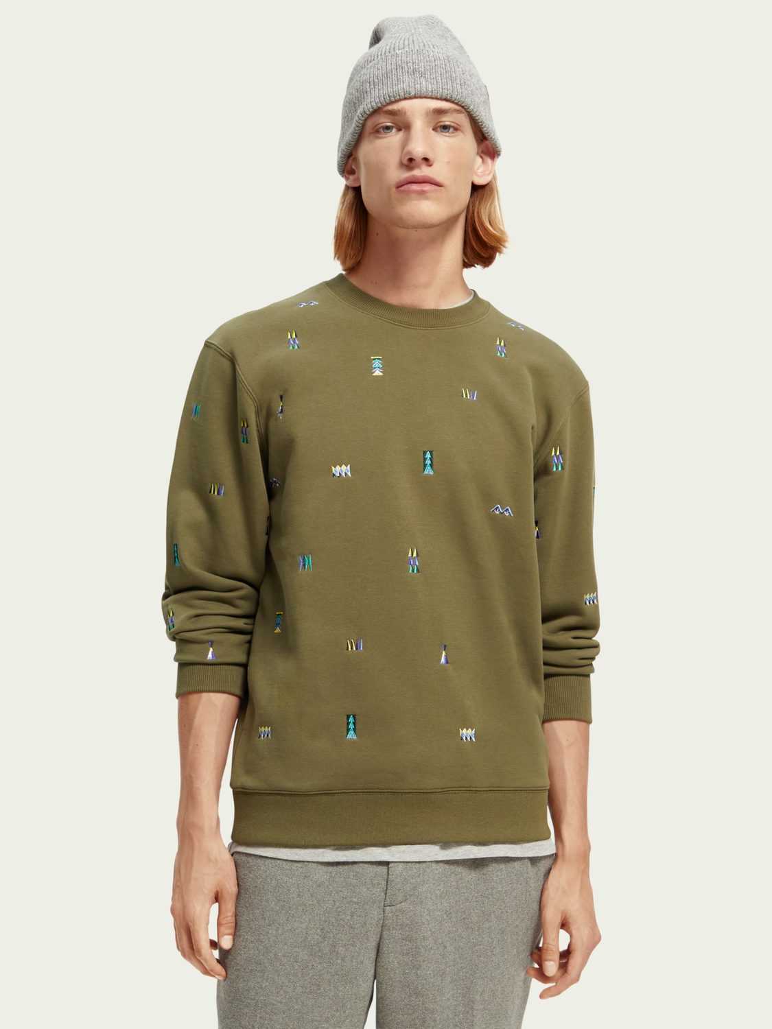 Embroidered Organic Felpa Sweatshirt | Scotch And Soda Outlet