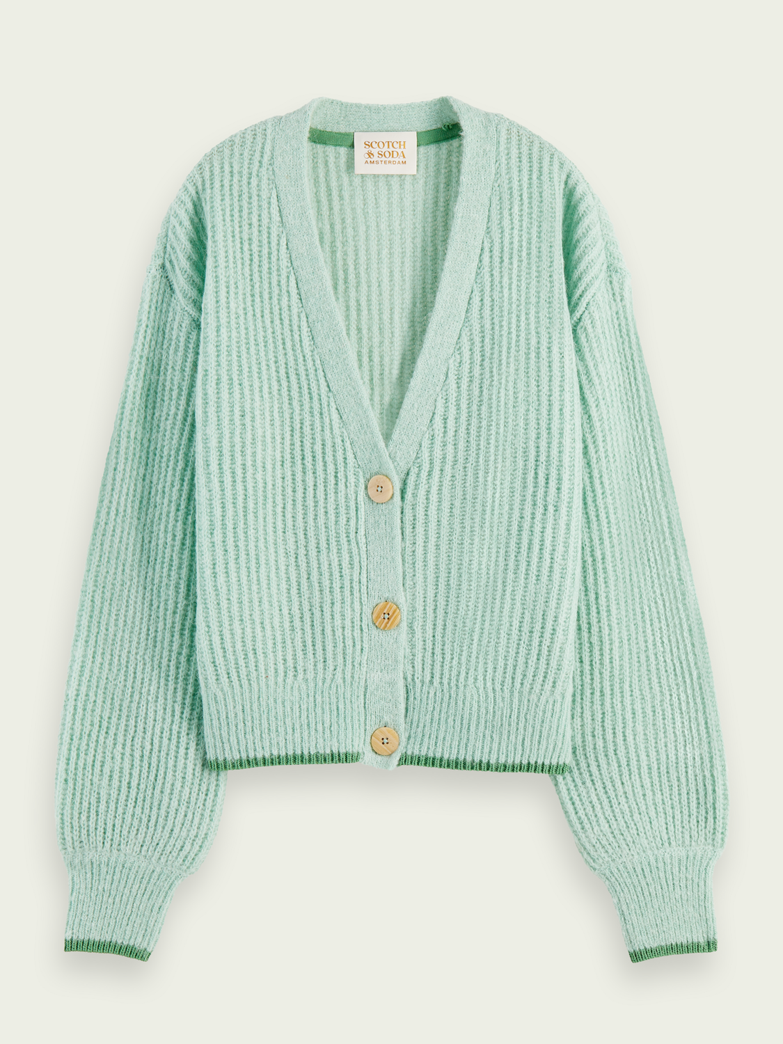 Fuzzy Boxy-Fit Knitted Cardigan | scotch & soda outlet