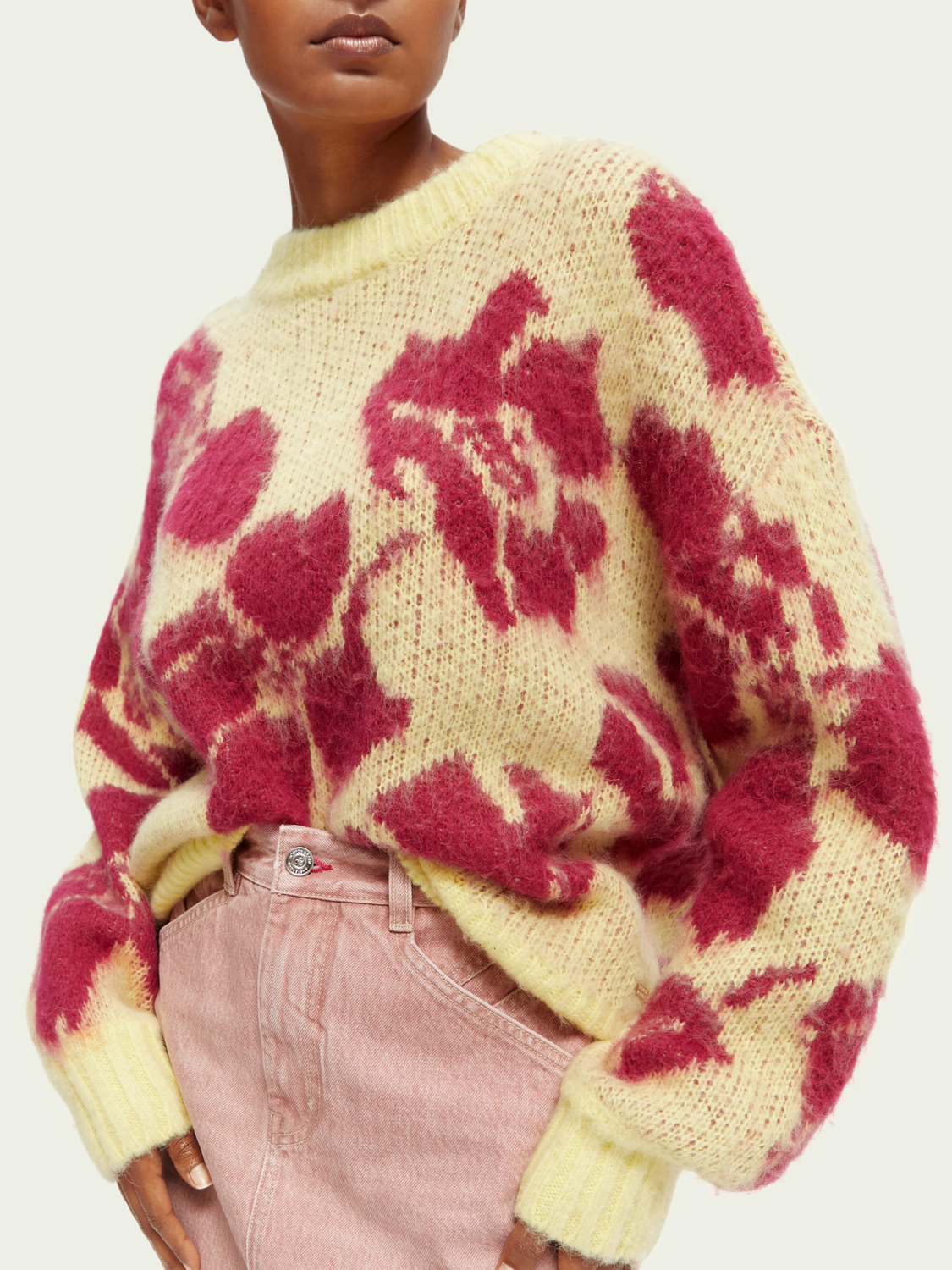 Brushed Floral Sweater | scotch & soda outlet