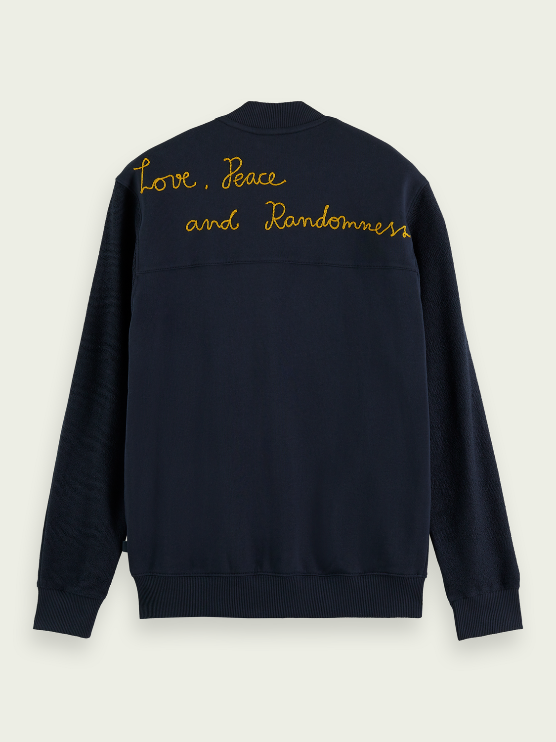 Organic Cotton Embroidered Bomber-Style Cardigan | Scotch And Soda Outlet