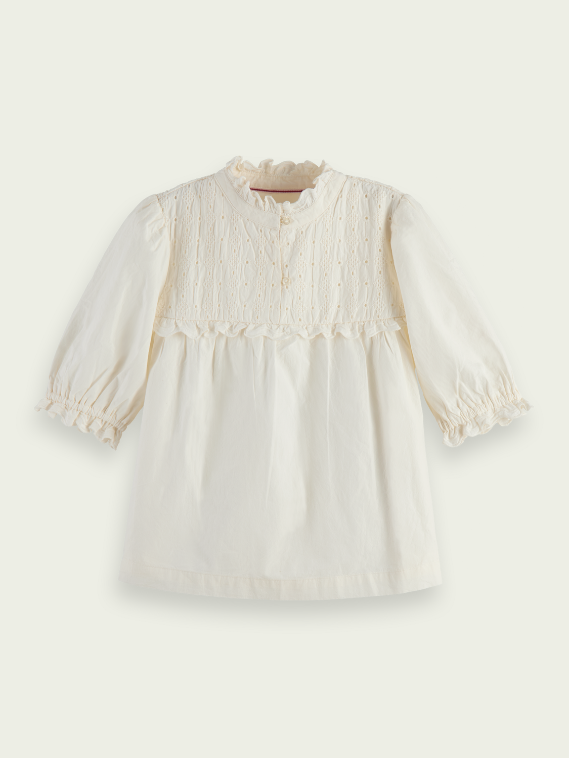 Short-Sleeved Broderie Anglaise Top