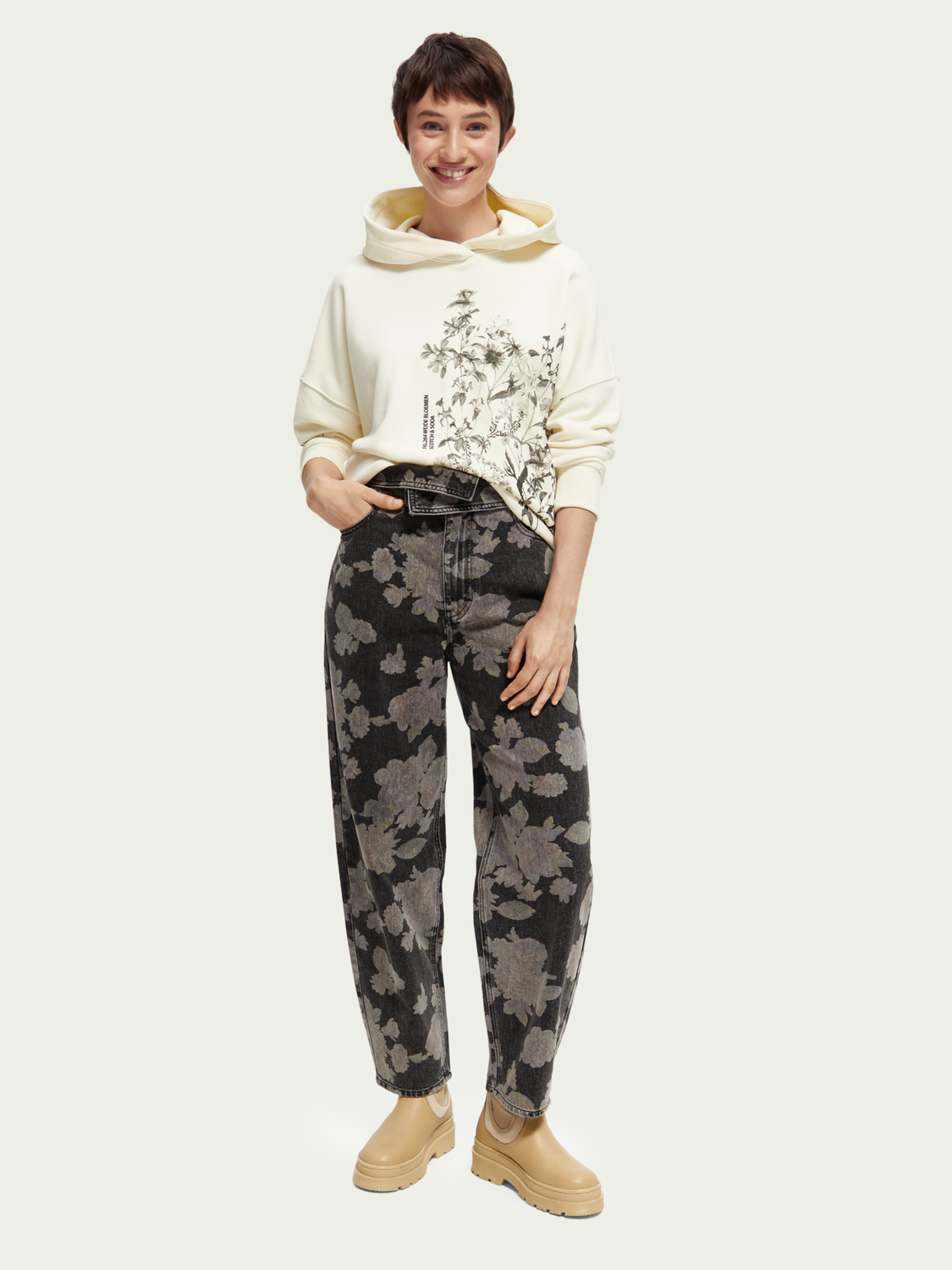 Loose Fit Artwork Hoodie | scotch & soda outlet