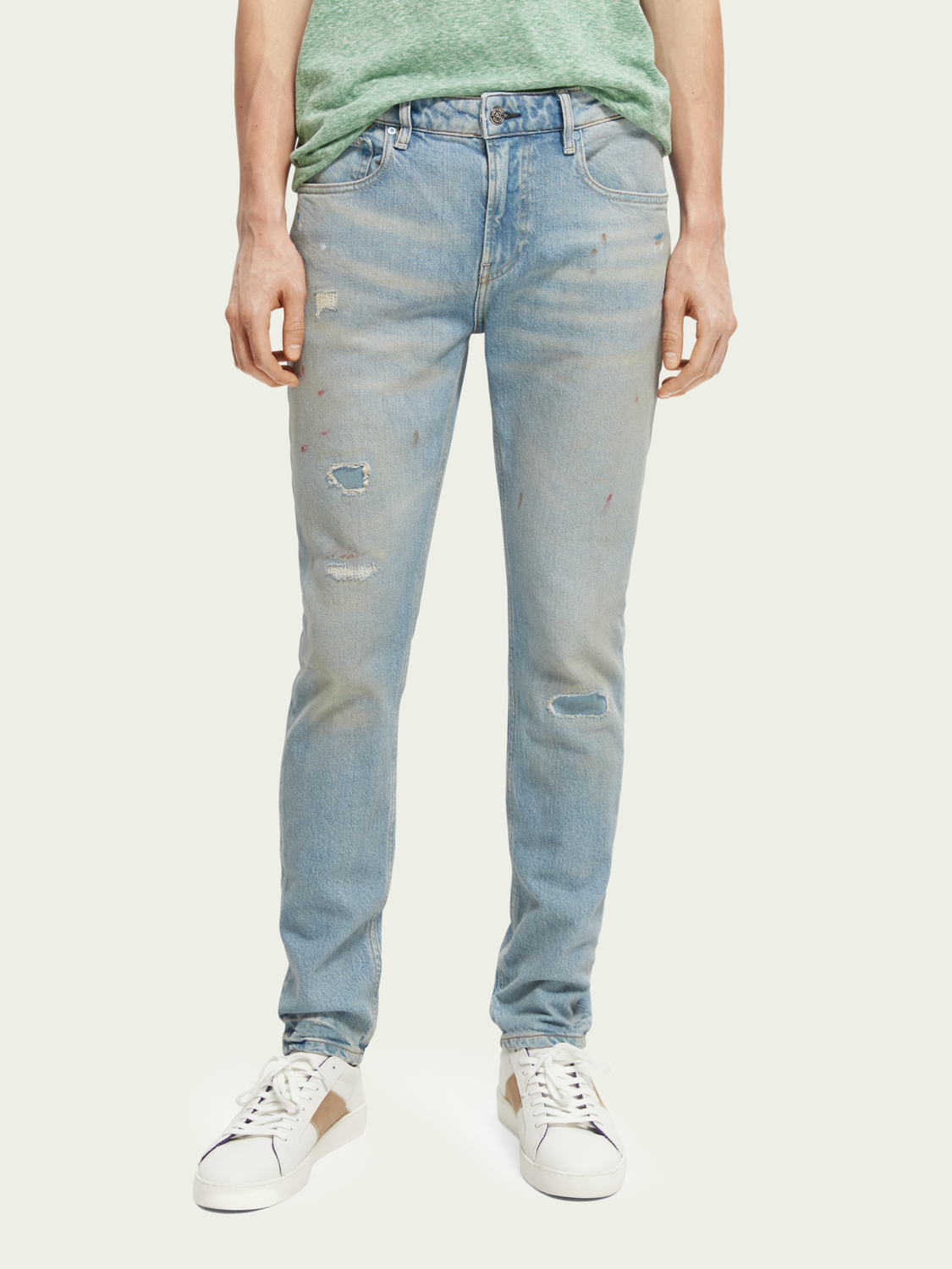 The Skim Super-Slim Fit Jeans - Blauw Moons | Scotch And Soda Outlet
