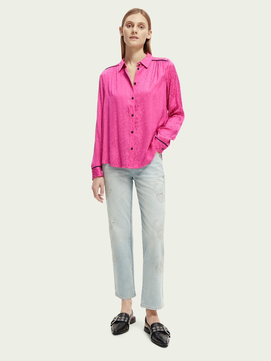 Slim Fit Piped Shirt | scotch & soda outlet