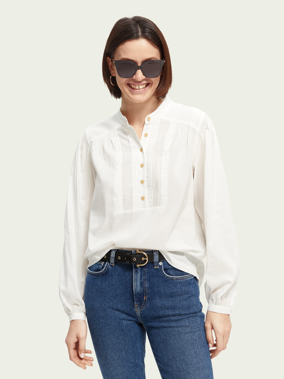 Flowing Long-Sleeved Shirt | scotch & soda outlet