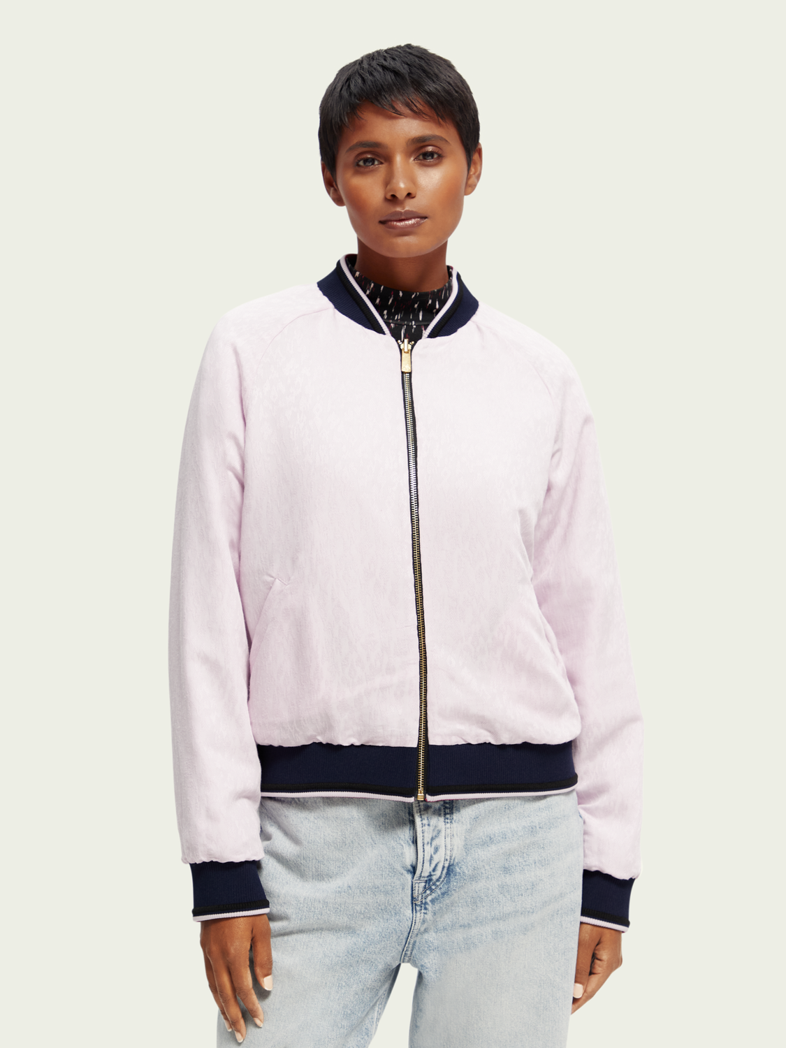 Printed Reversible Padded Bomber Jacket | scotch & soda outlet