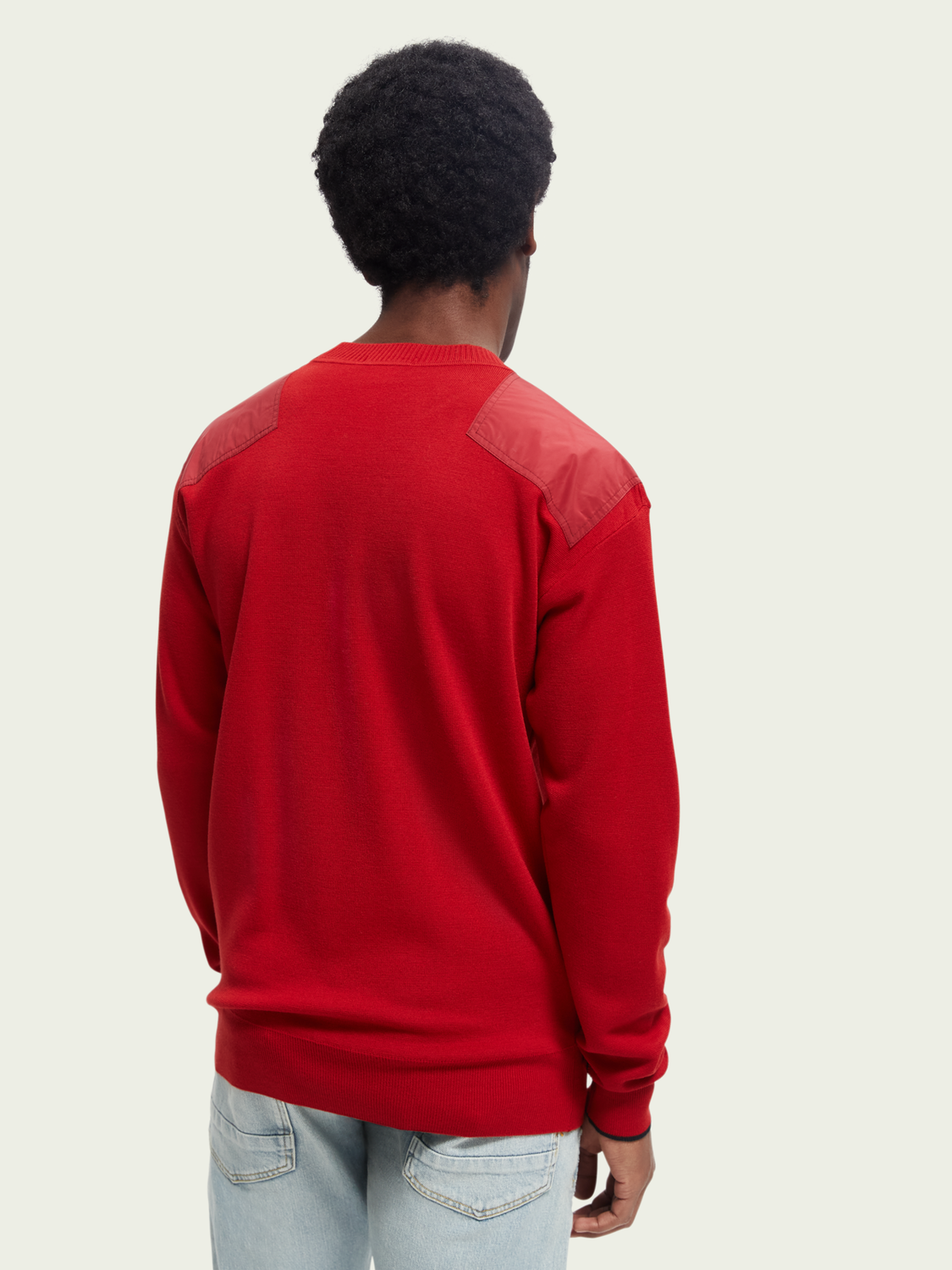 Wool-Blended Sweater With Shoulder Patches | Scotch And Soda Outlet