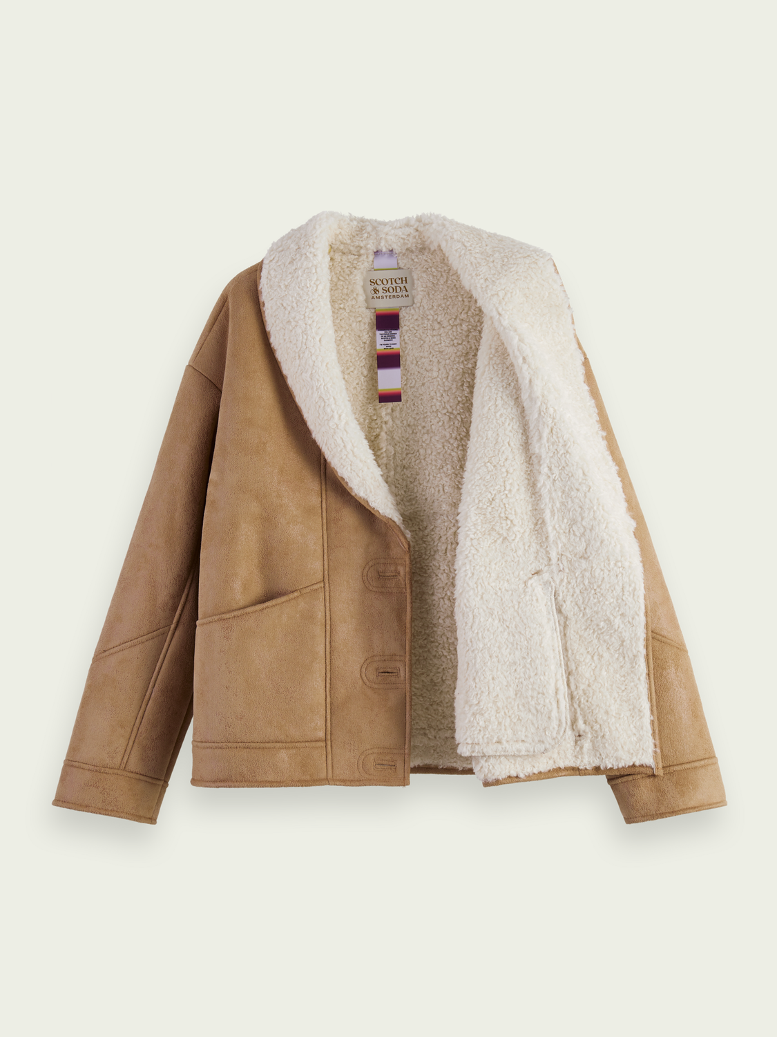 Faux Shearling-Lined Jacket | scotch & soda outlet