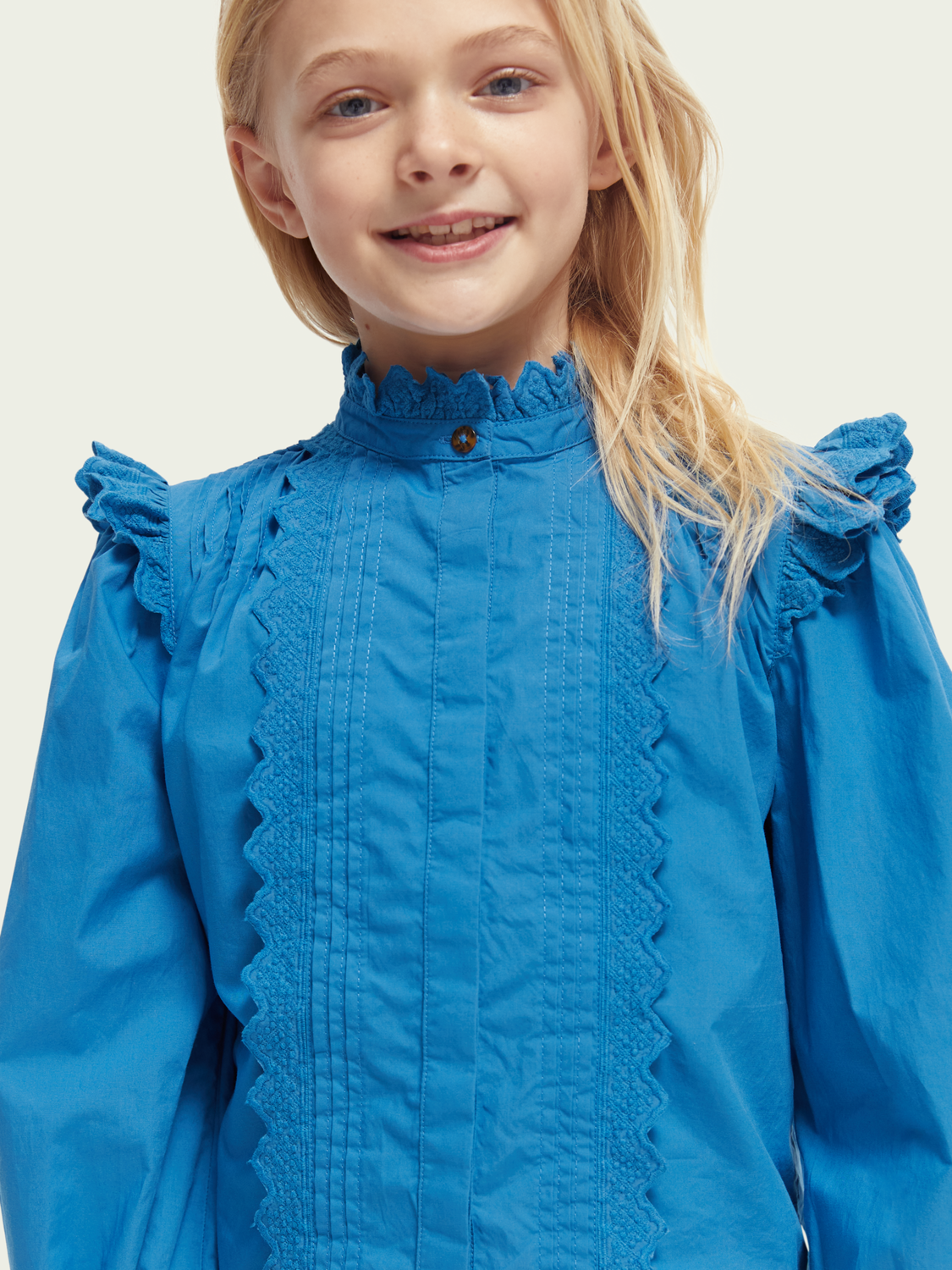 Organic Boxy-Fit Ruffled Shirt