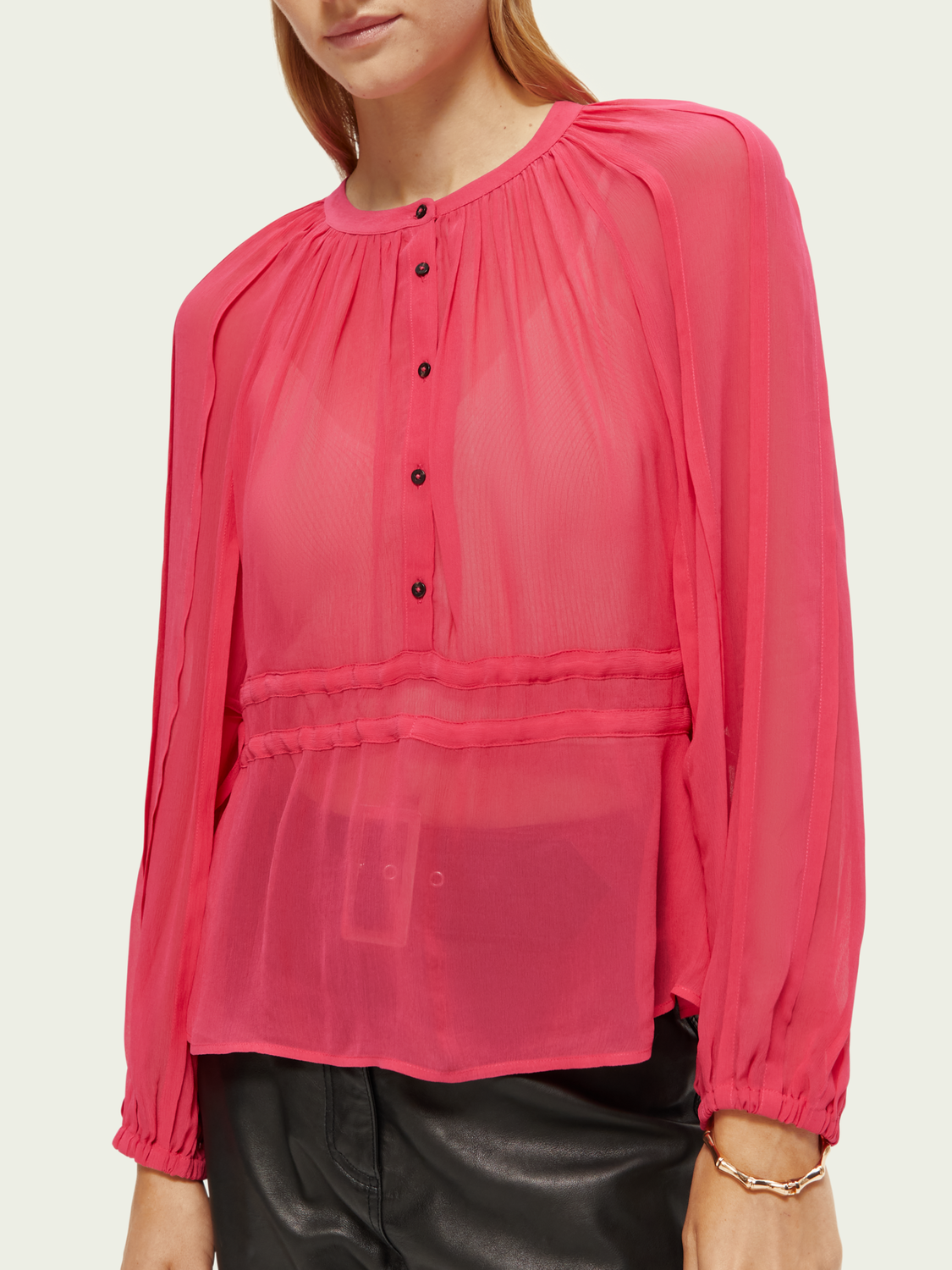 Lightweight Double-Tie Blouse | scotch & soda outlet