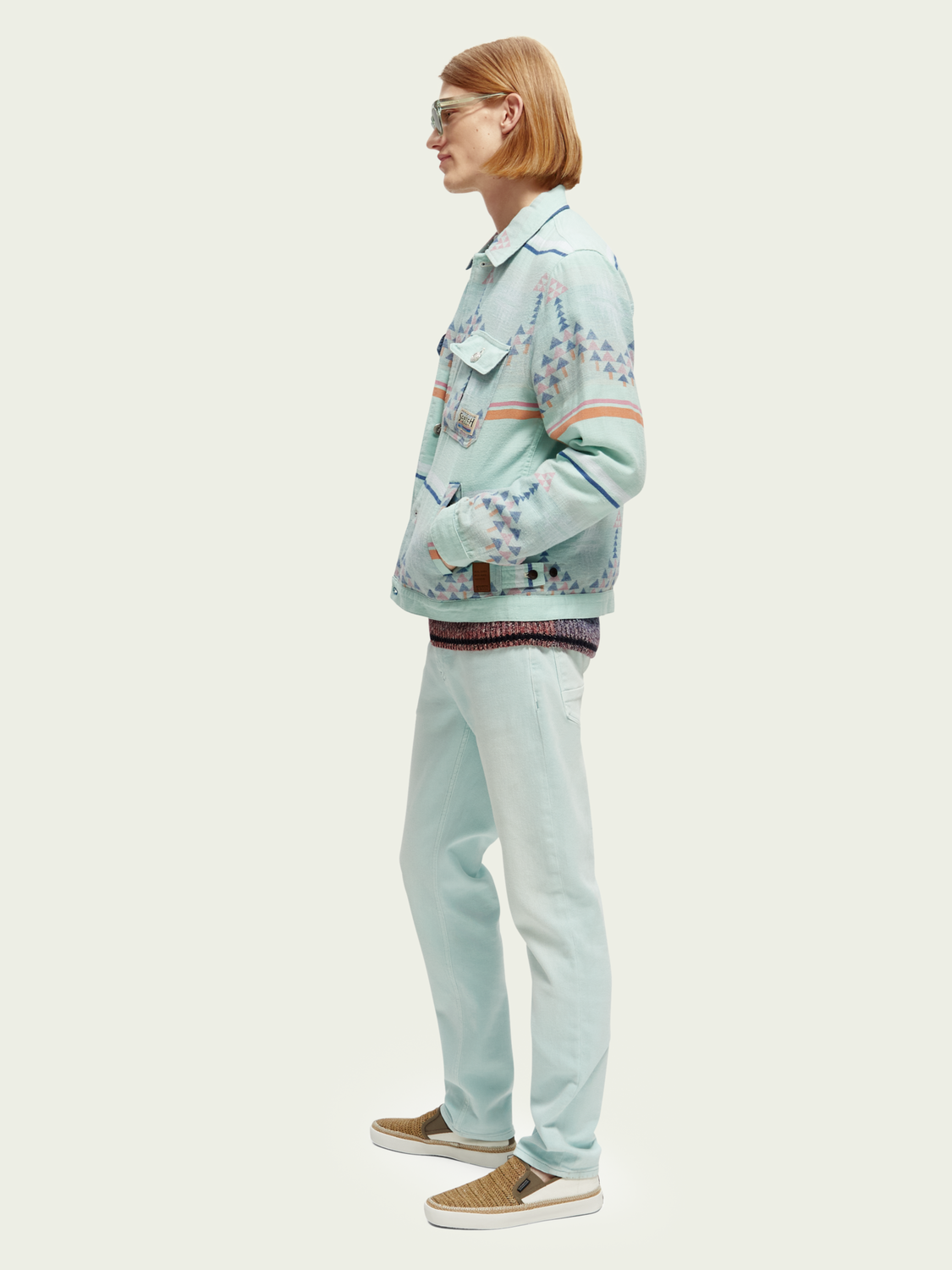 Jacquard Denim Ikat Overshirt