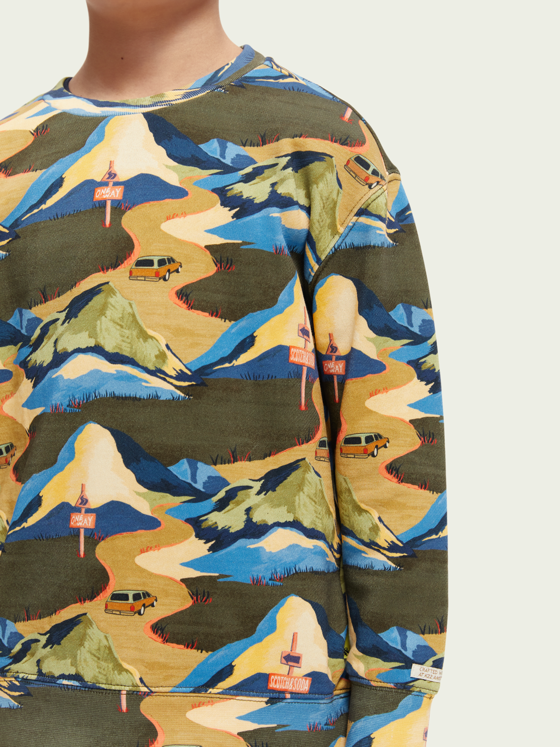 Scotch Soda Outlet | Printed Crewneck Sweatshirt