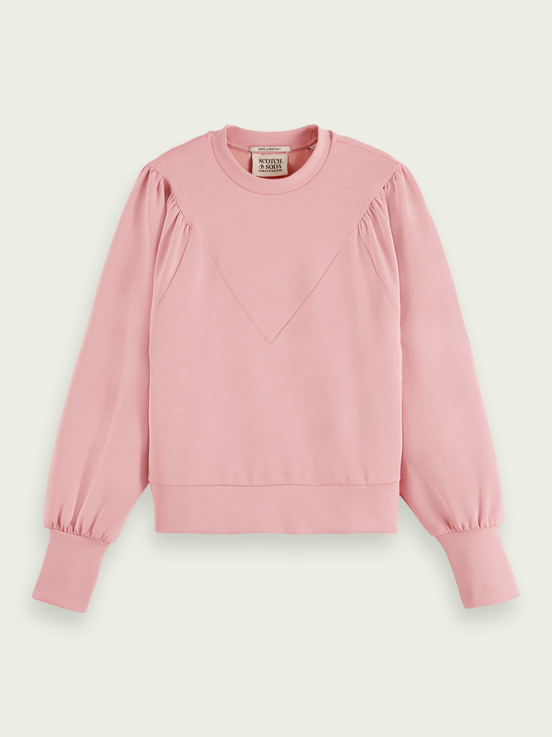 Loose-Fit Sweatshirt With Puff Sleeves | scotch & soda outlet