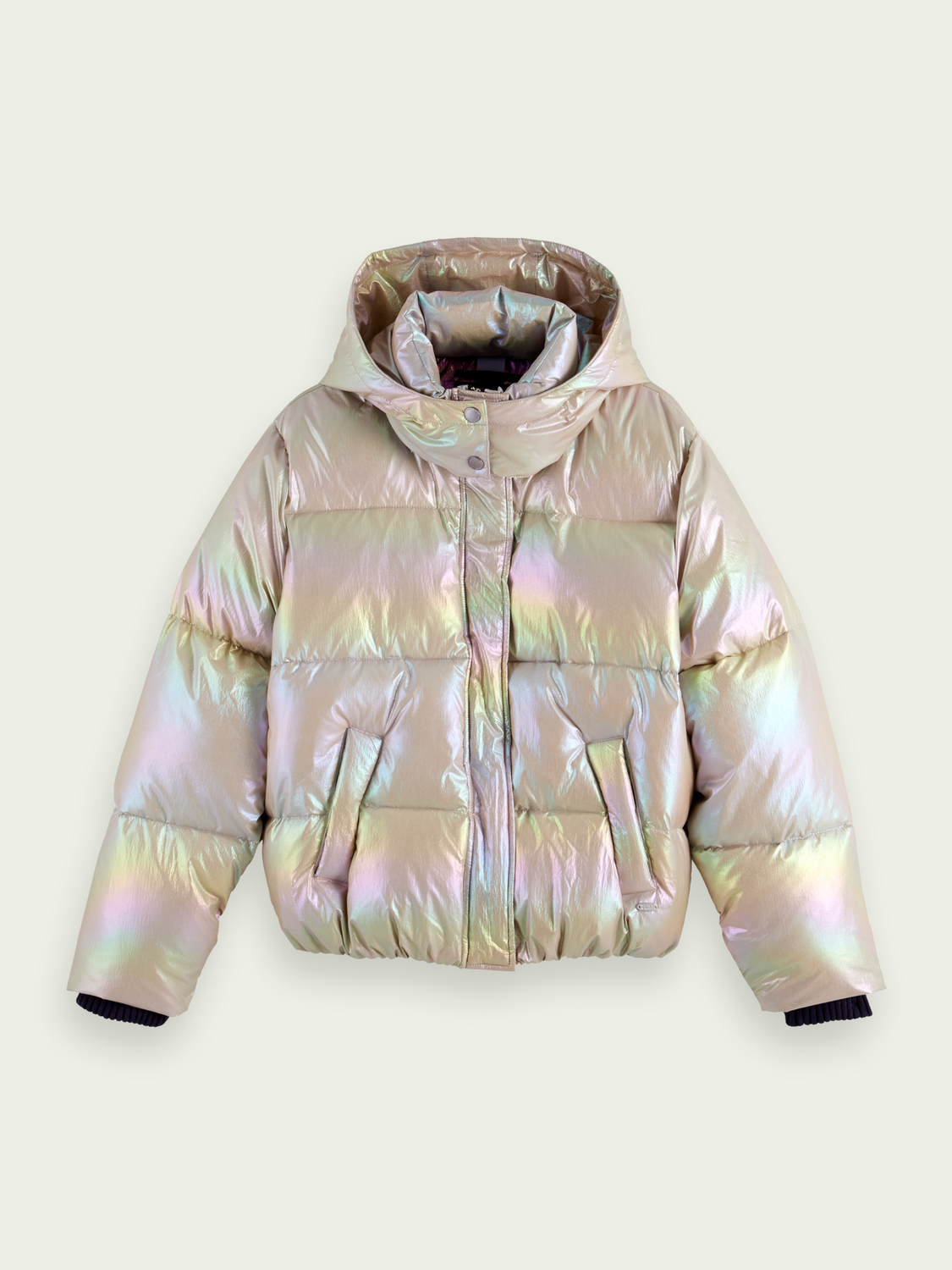 Water-Repellent Puffer Jacket With Removable Hood | scotch & soda outlet