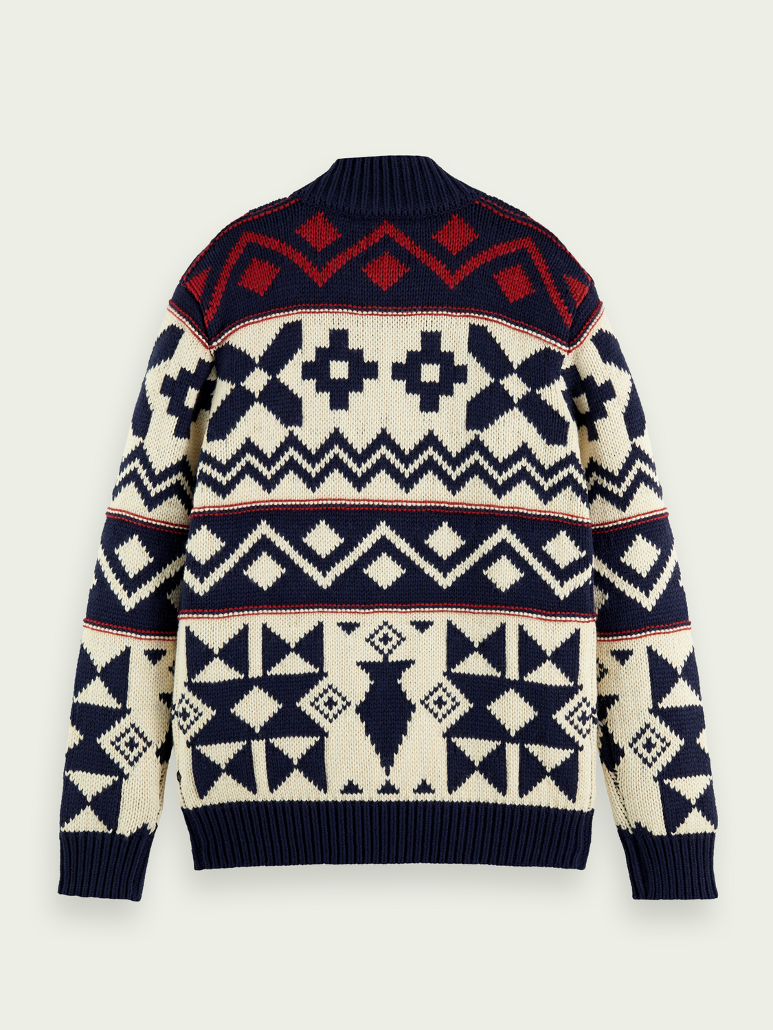 Chunky Wool-Blend Zip Cardigan With Detachable Inner Jacket | Scotch And Soda Outlet