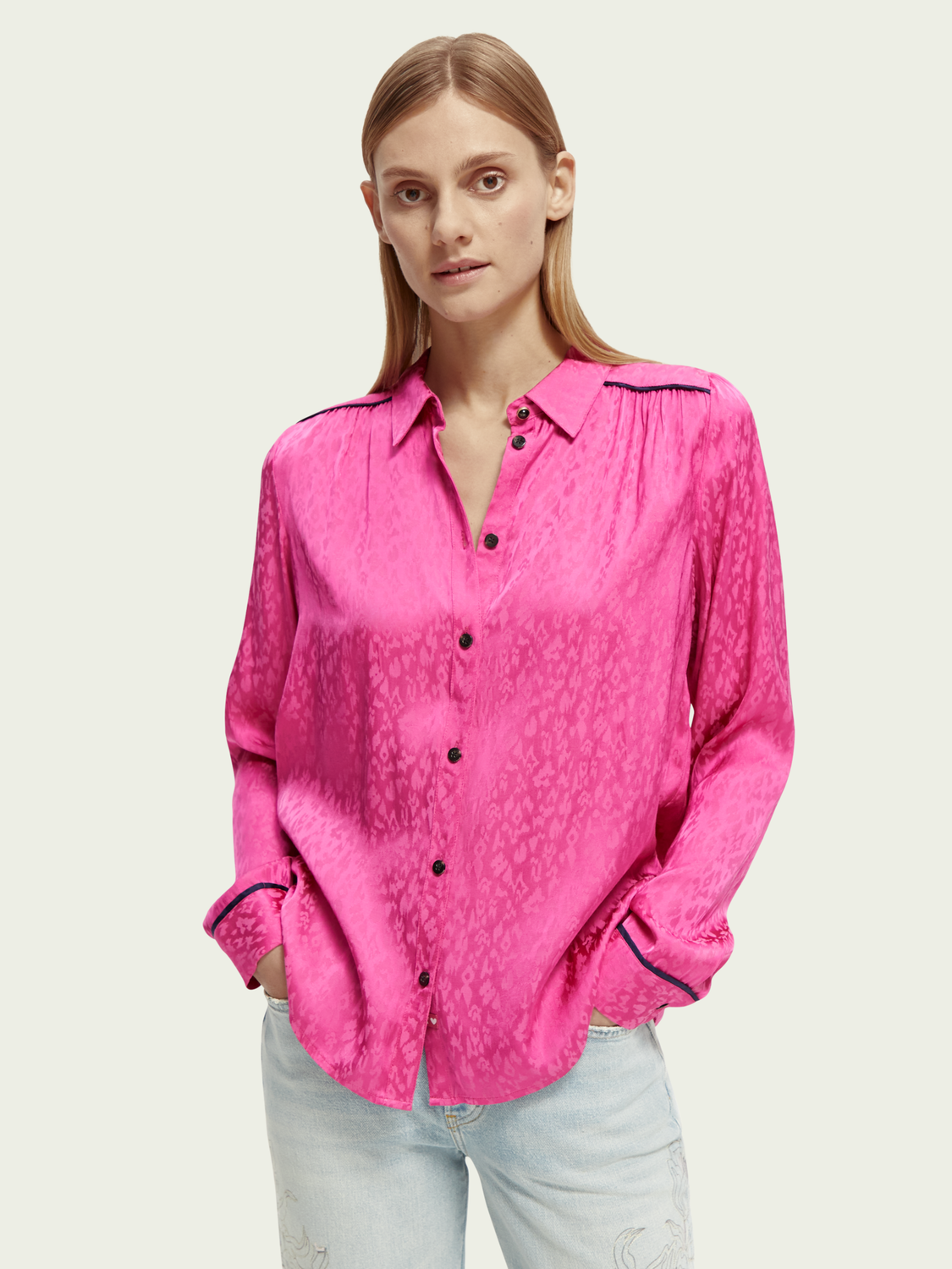 Slim Fit Piped Shirt | scotch & soda outlet