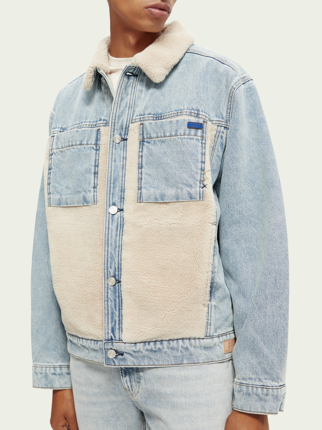 Teddy Lined Denim Trucker Jacket | Scotch And Soda Outlet