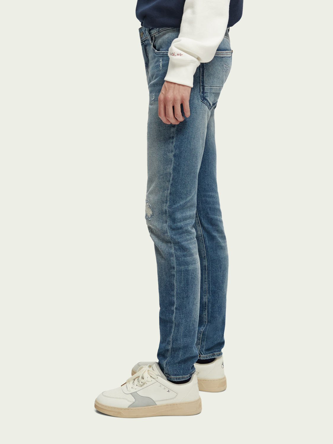 The Skim Super-Slim Fit Jeans - Broke Blauw | Scotch And Soda Outlet