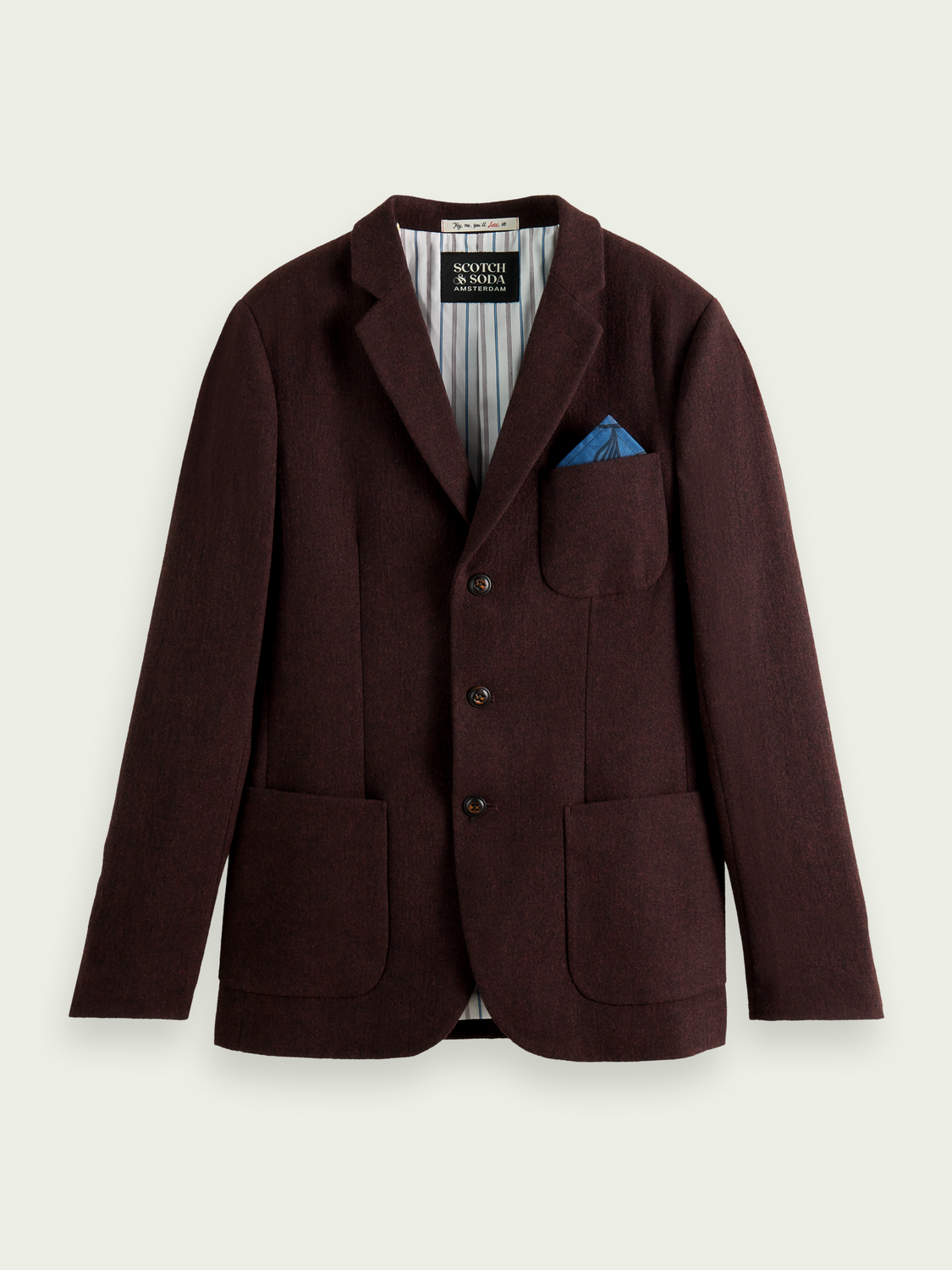 Wool-Blended Single-Breasted Blazer | Scotch And Soda Outlet
