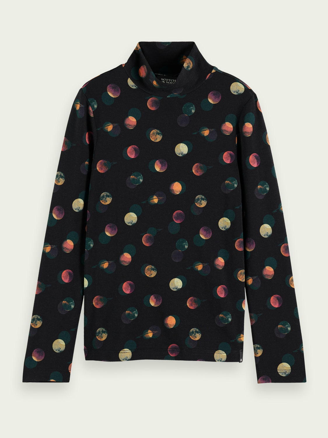 Printed Turtleneck T-Shirt