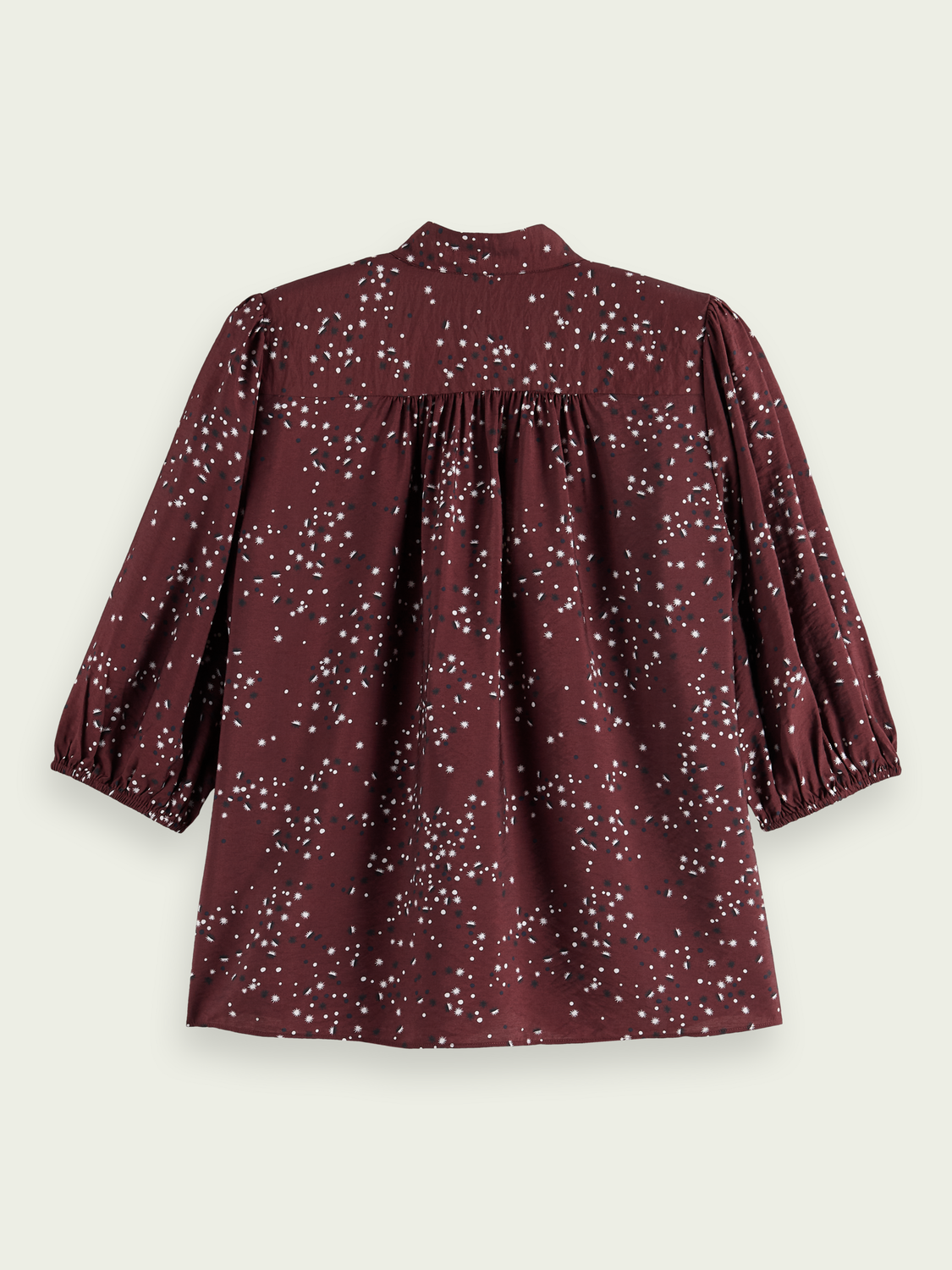 Puffed Sleeve Smocked Top | scotch & soda outlet