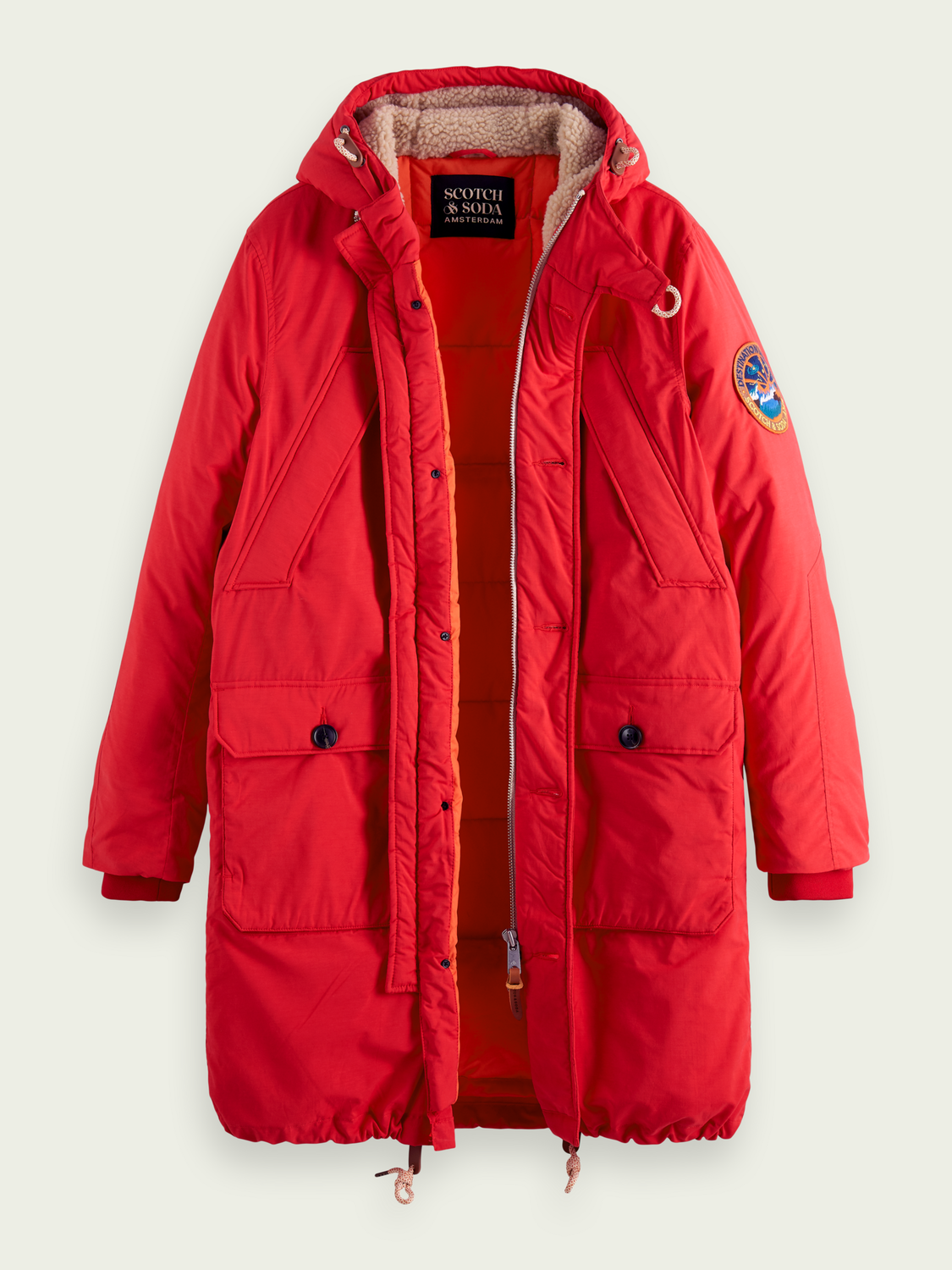 Water-Repellent Long-Length Parka | Scotch And Soda Outlet