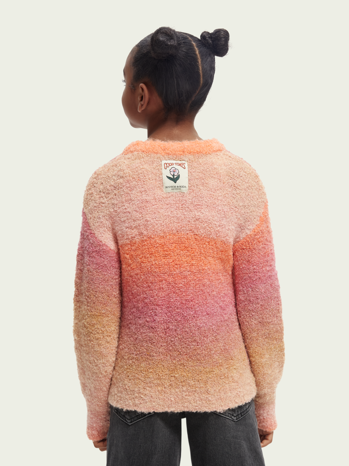 Relaxed Fit Multi-Coloured Fuzzy Sweater