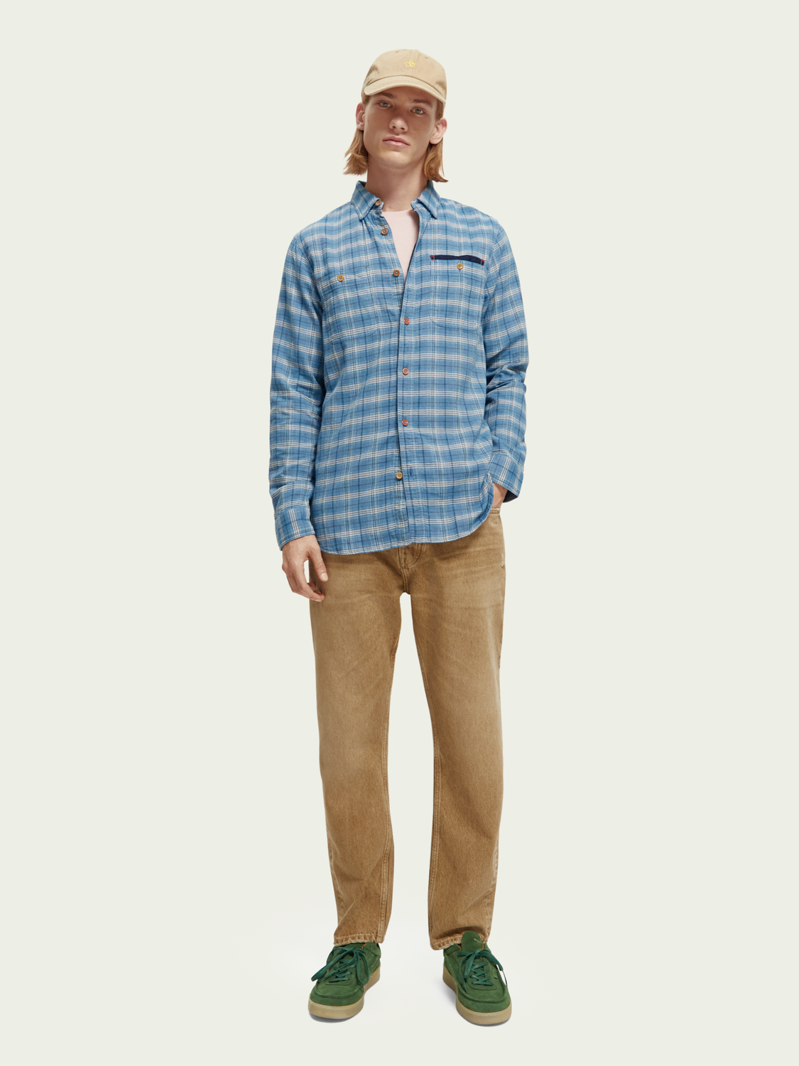 Regular Fit Bonded Shirt With Sleeve Roll-Up | Scotch And Soda Outlet