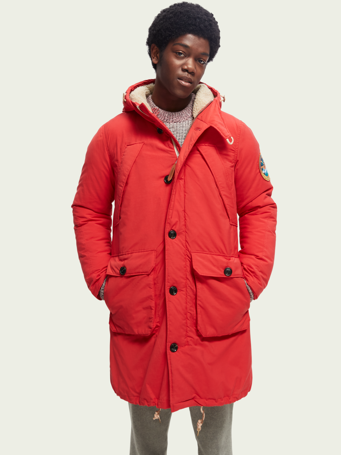 Water-Repellent Long-Length Parka | Scotch And Soda Outlet