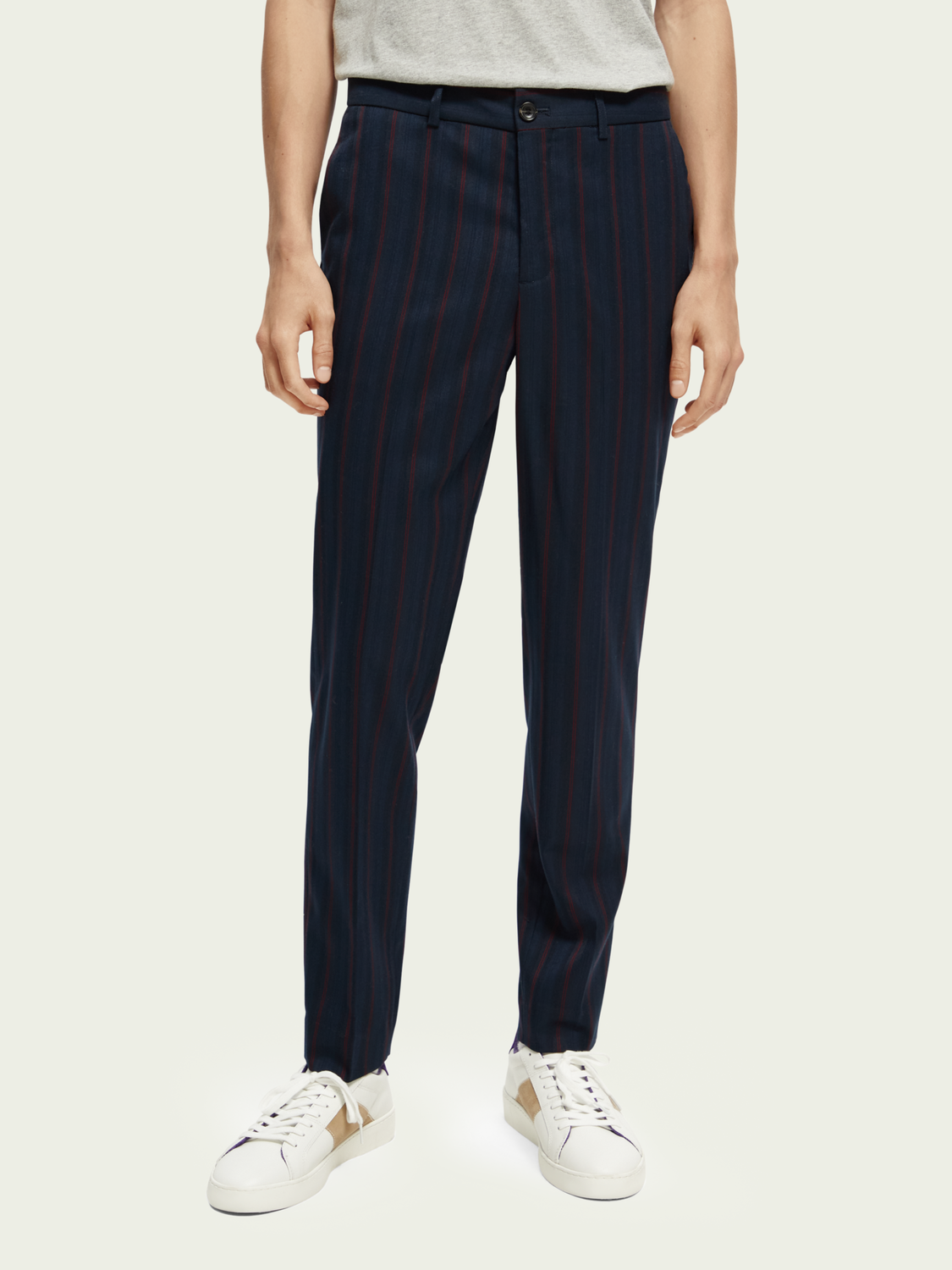 Mott Super Slim-Fit Yarn-Dyed Chino | Scotch And Soda Outlet