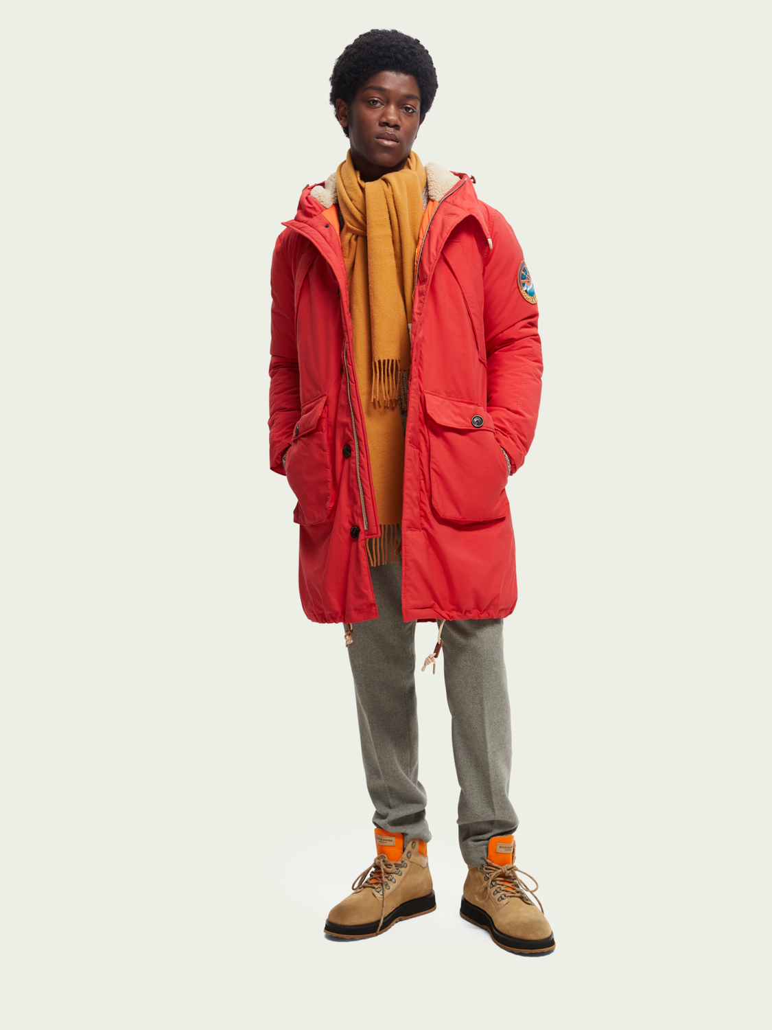 Water-Repellent Long-Length Parka | Scotch And Soda Outlet