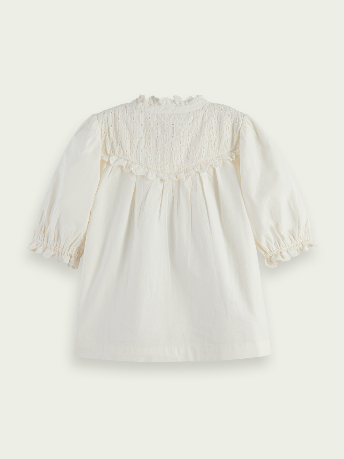 Short-Sleeved Broderie Anglaise Top
