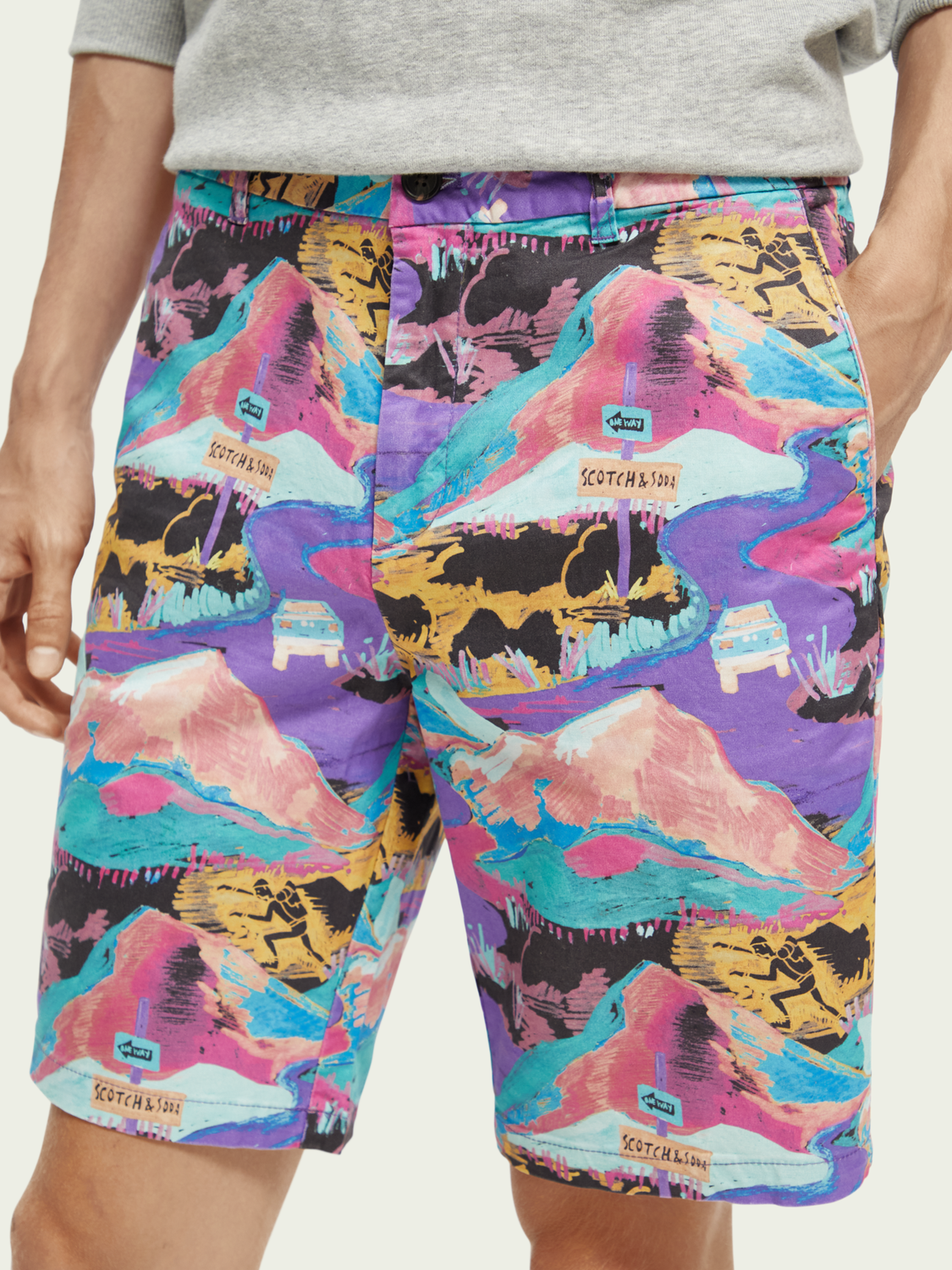 Stuart Printed Chino Shorts | Scotch And Soda Outlet