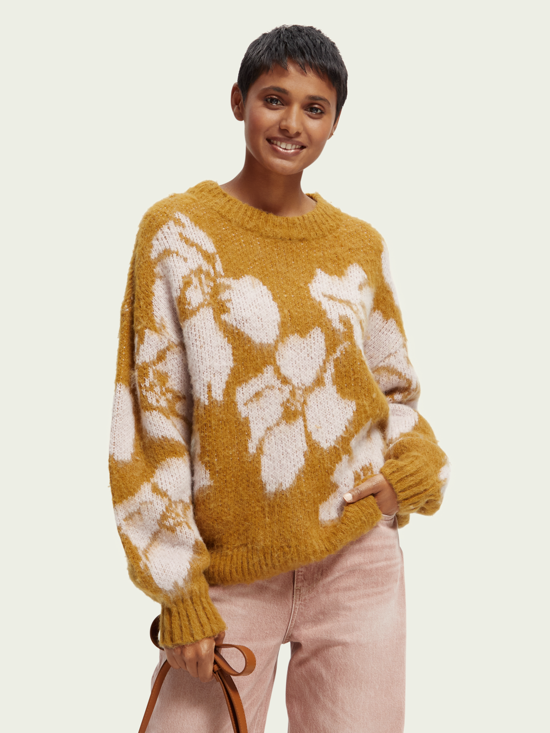 Brushed Floral Sweater | scotch & soda outlet