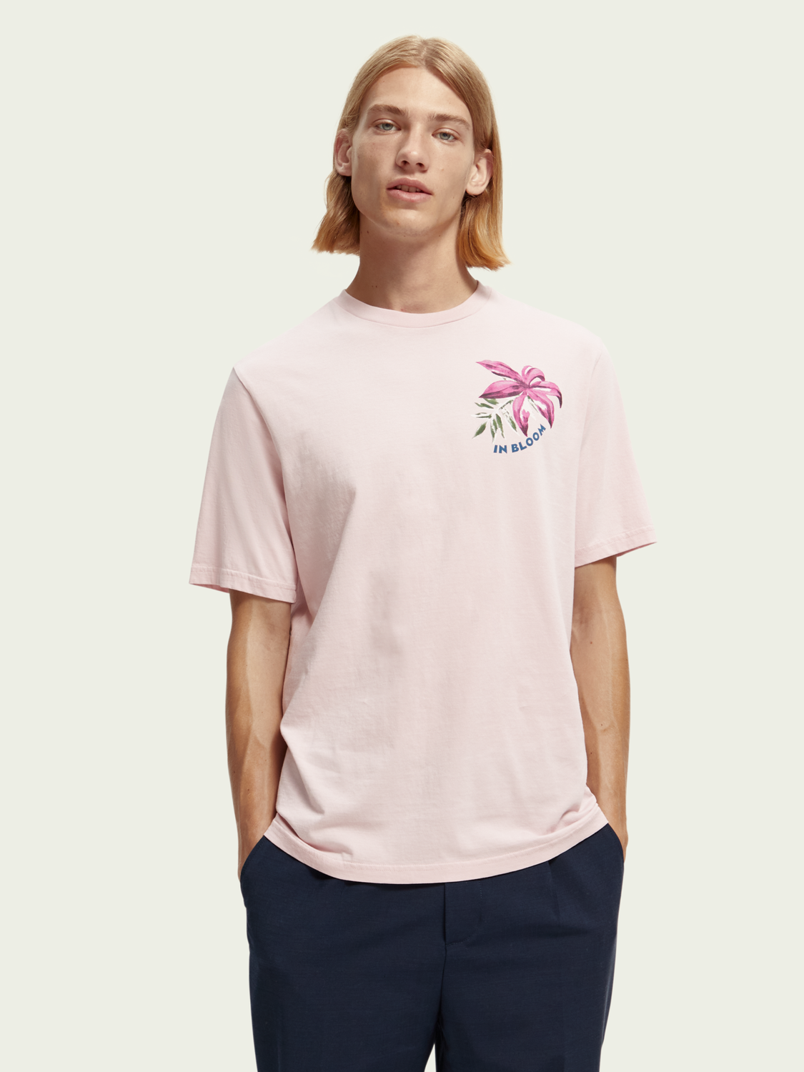 Regular Fit Floral Artwork Organic T-Shirt | Scotch And Soda Outlet