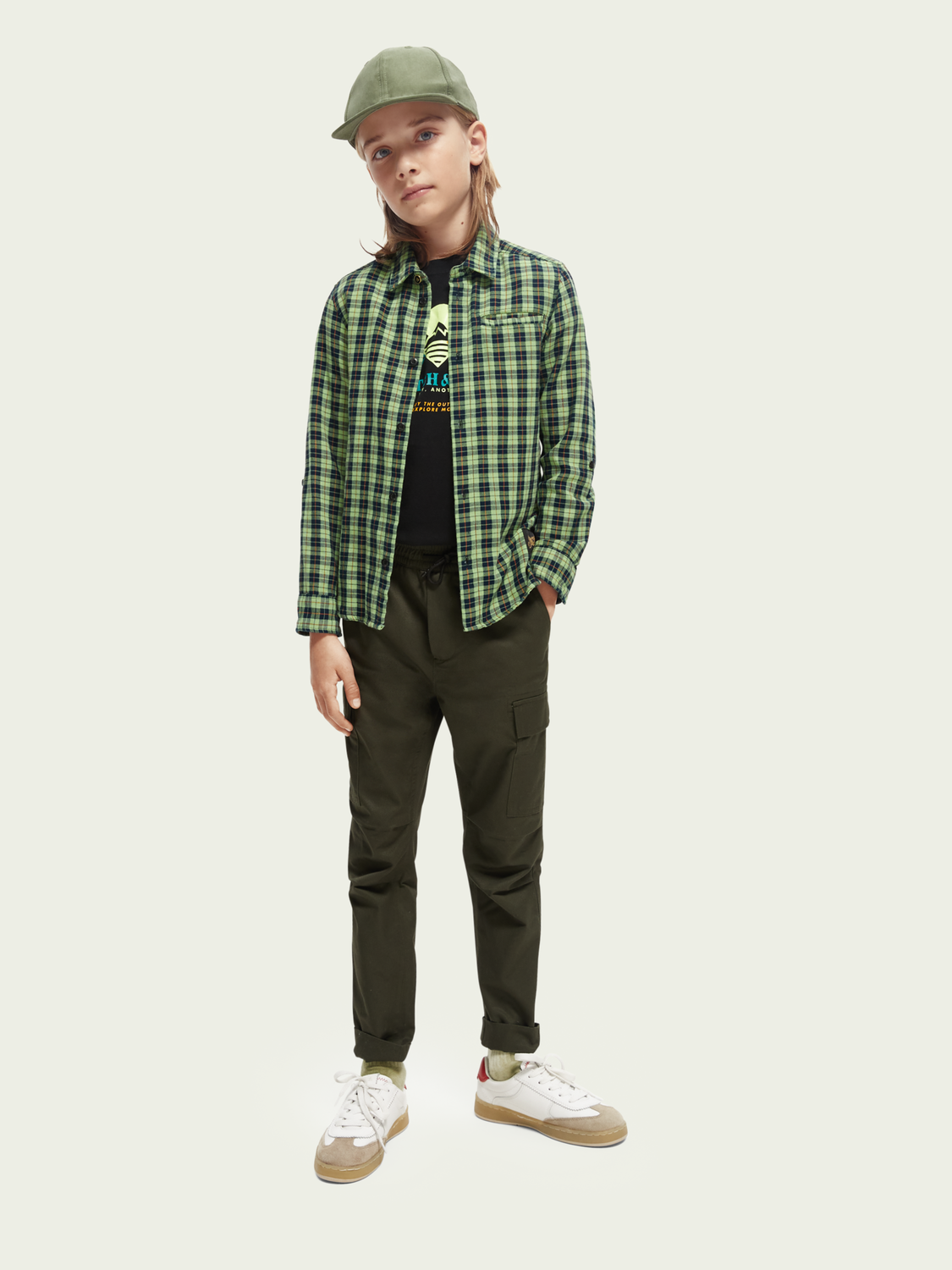 Loose Tapered-Fit Organic Cotton Cargo Trousers