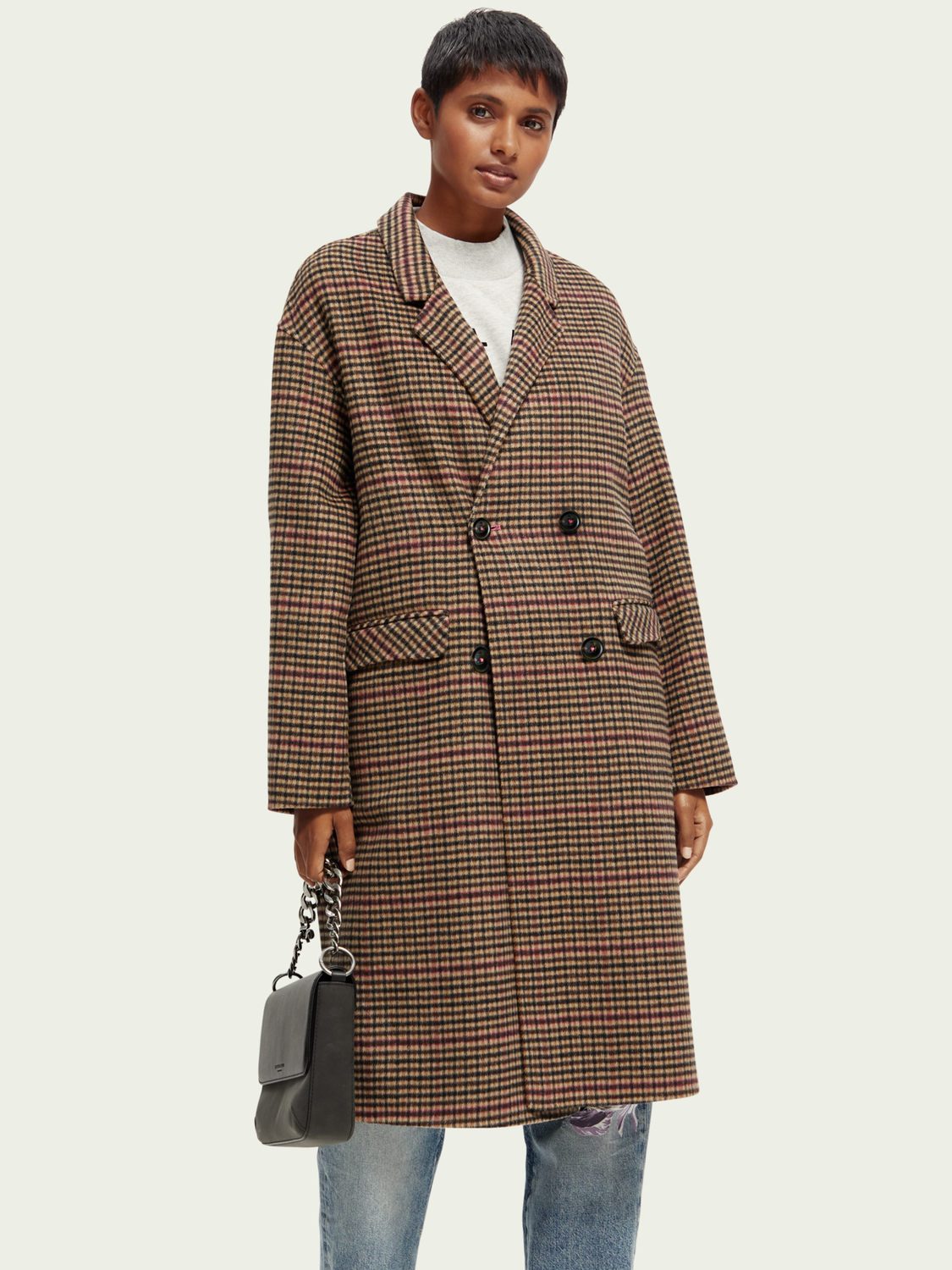 Double-Breasted Wool-Blended Coat | scotch & soda outlet