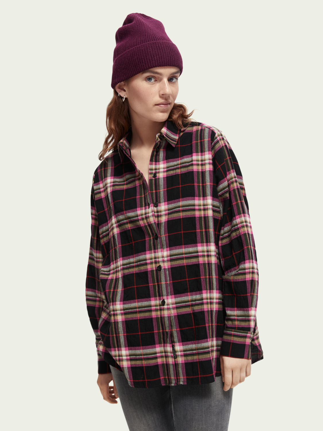 Oversized Checked Shirt | scotch & soda outlet