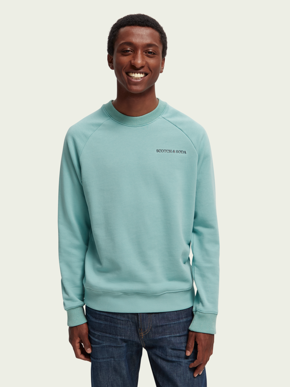 Unisex Organic Cotton Crewneck Sweatshirt | scotch & soda outlet