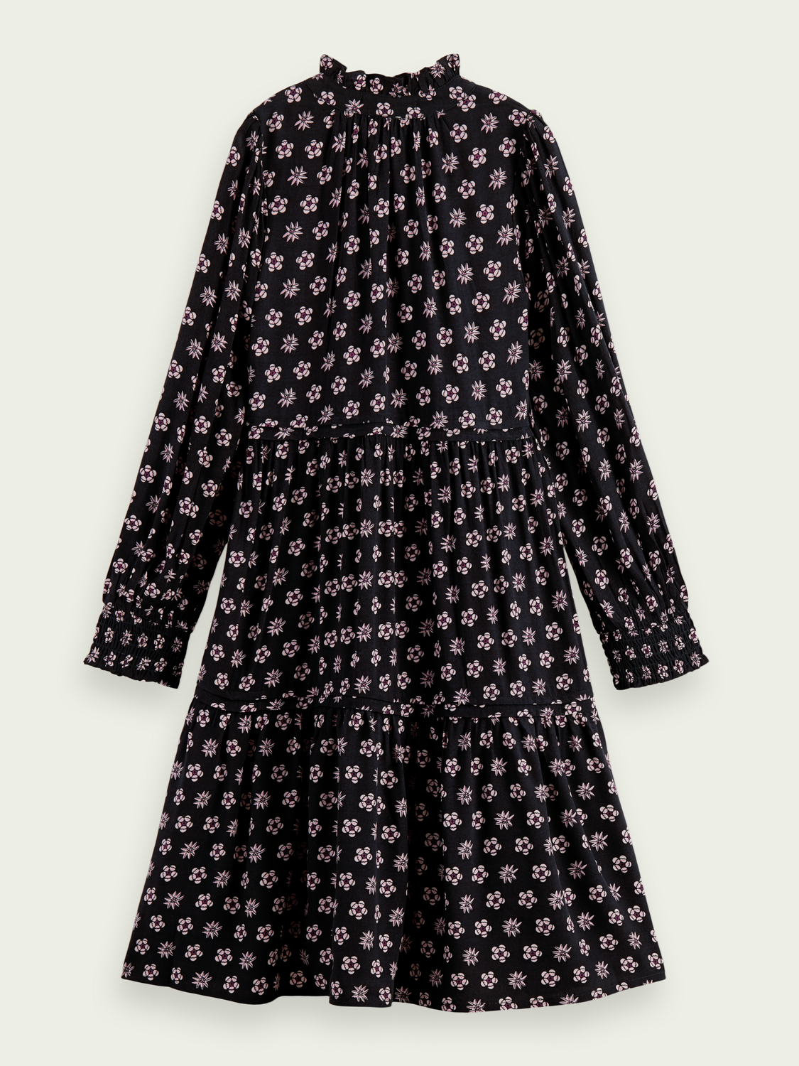 Scotch Soda Outlet | Long-Sleeved Printed Midi Dress