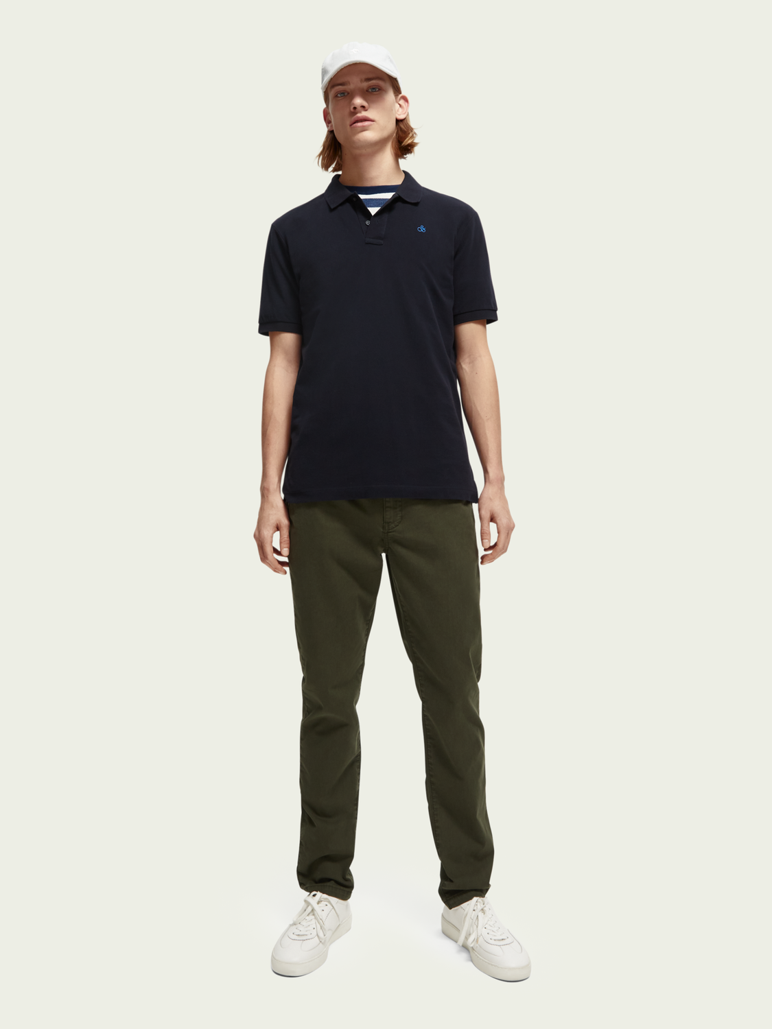 Stuart Regular Slim Fit Organic Cotton Chino | Scotch And Soda Outlet
