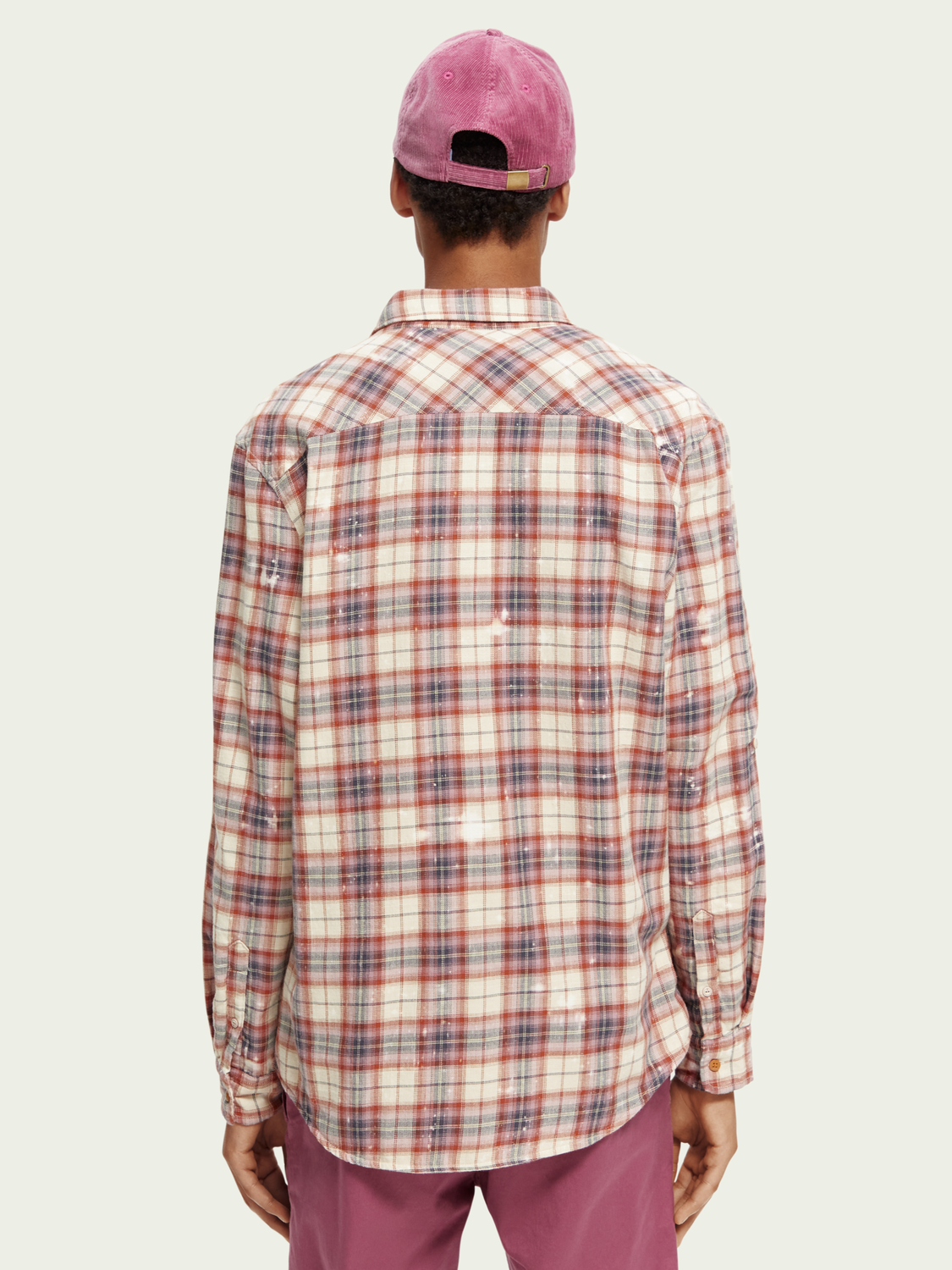 Bonded Checked Organic Shirt With Sleeve-Adjustment | Scotch And Soda Outlet