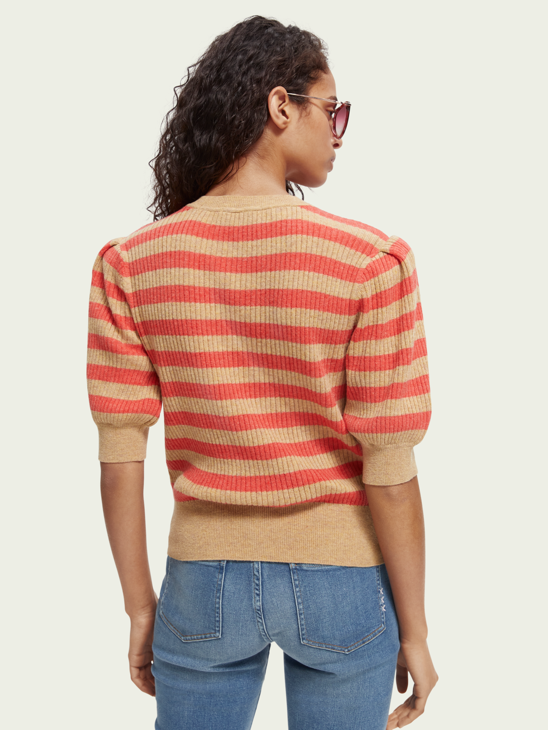 Short Puffed-Sleeve Knit Shirt | scotch & soda outlet