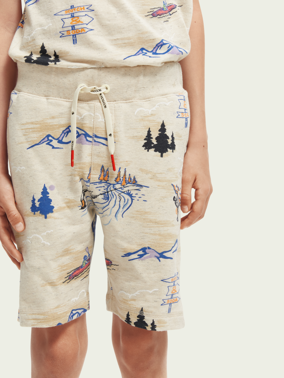 Printed Organic Cotton Sweat Shorts