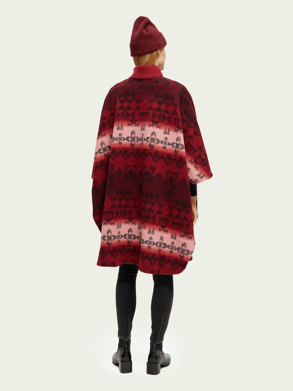 Traditional Printed Jacquard Poncho | scotch & soda outlet