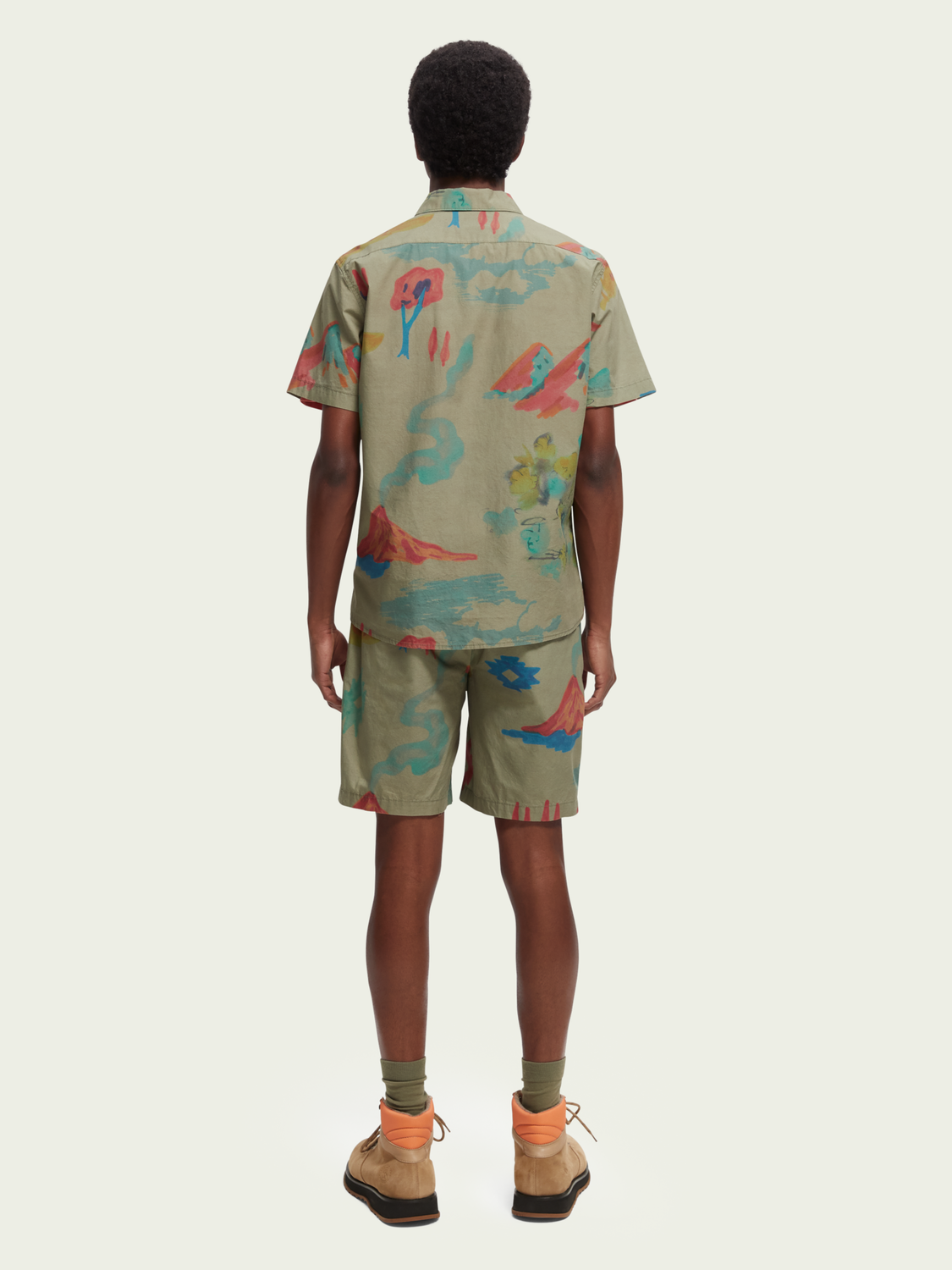 Printed Organic Cotton Short-Sleeved Shirt | Scotch And Soda Outlet